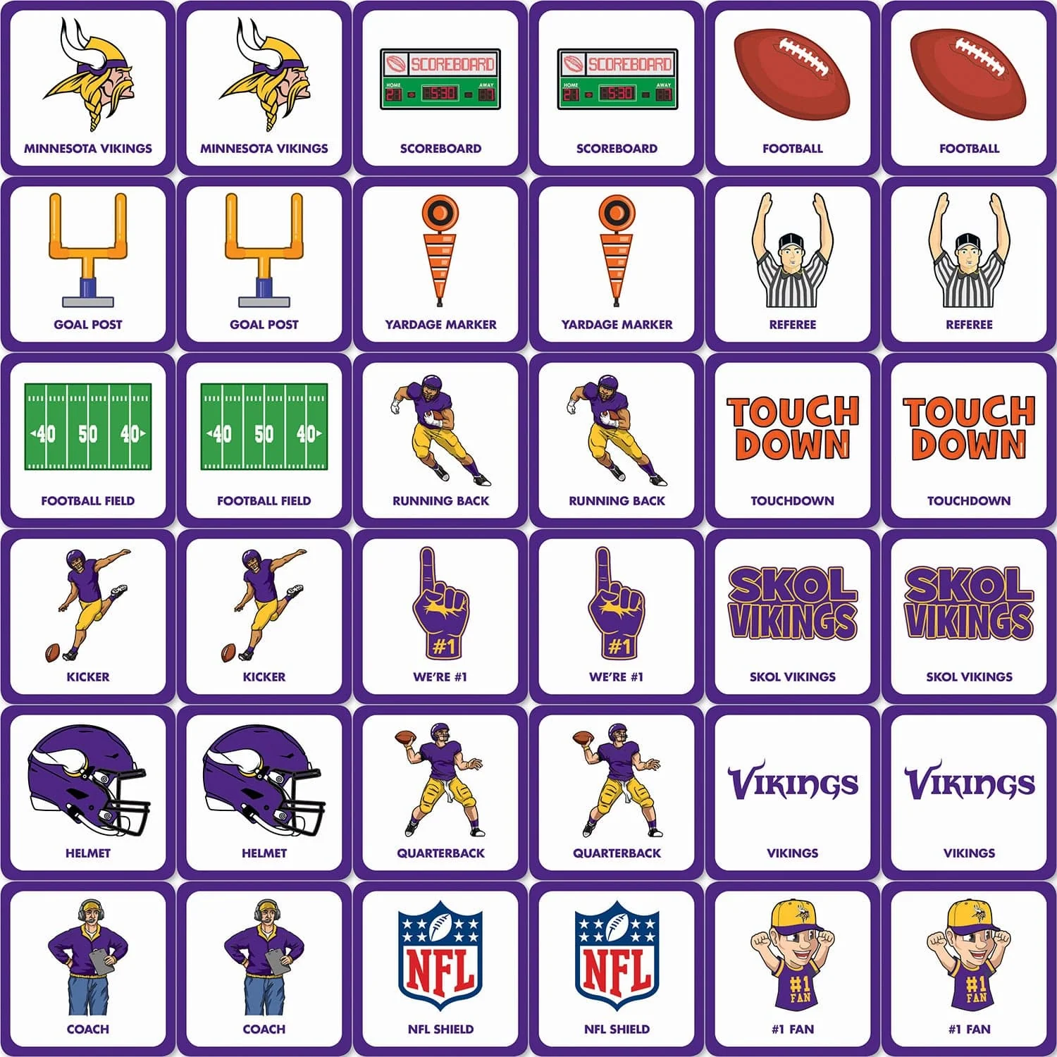 Minnesota Vikings Matching Game - Image 2