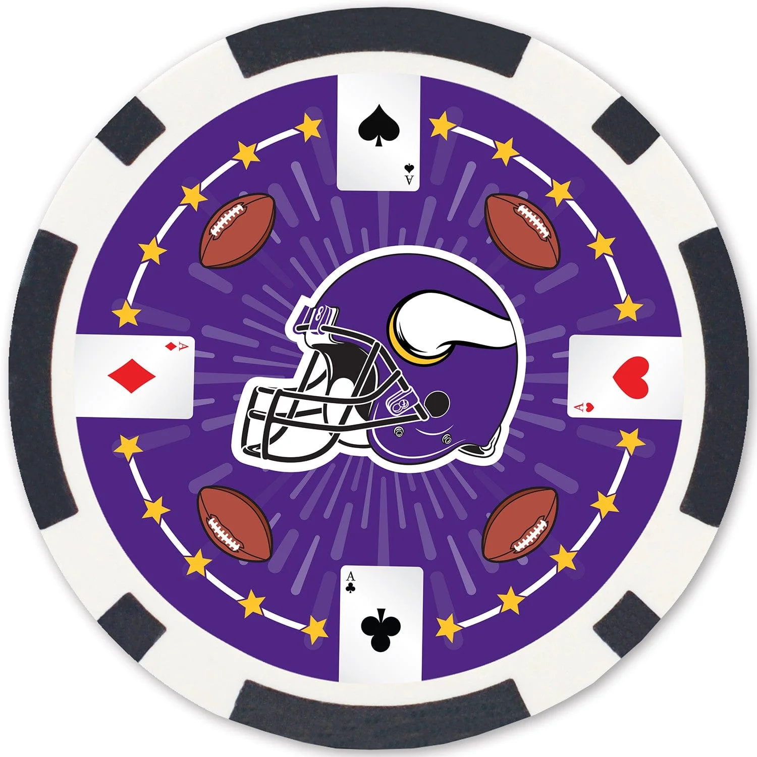 Minnesota Vikings 100 Piece Poker Chips - Image 3