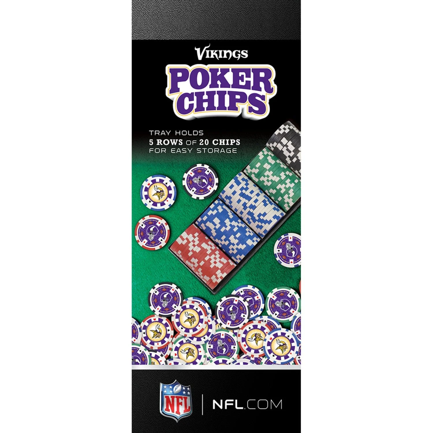 Minnesota Vikings 100 Piece Poker Chips - Image 4