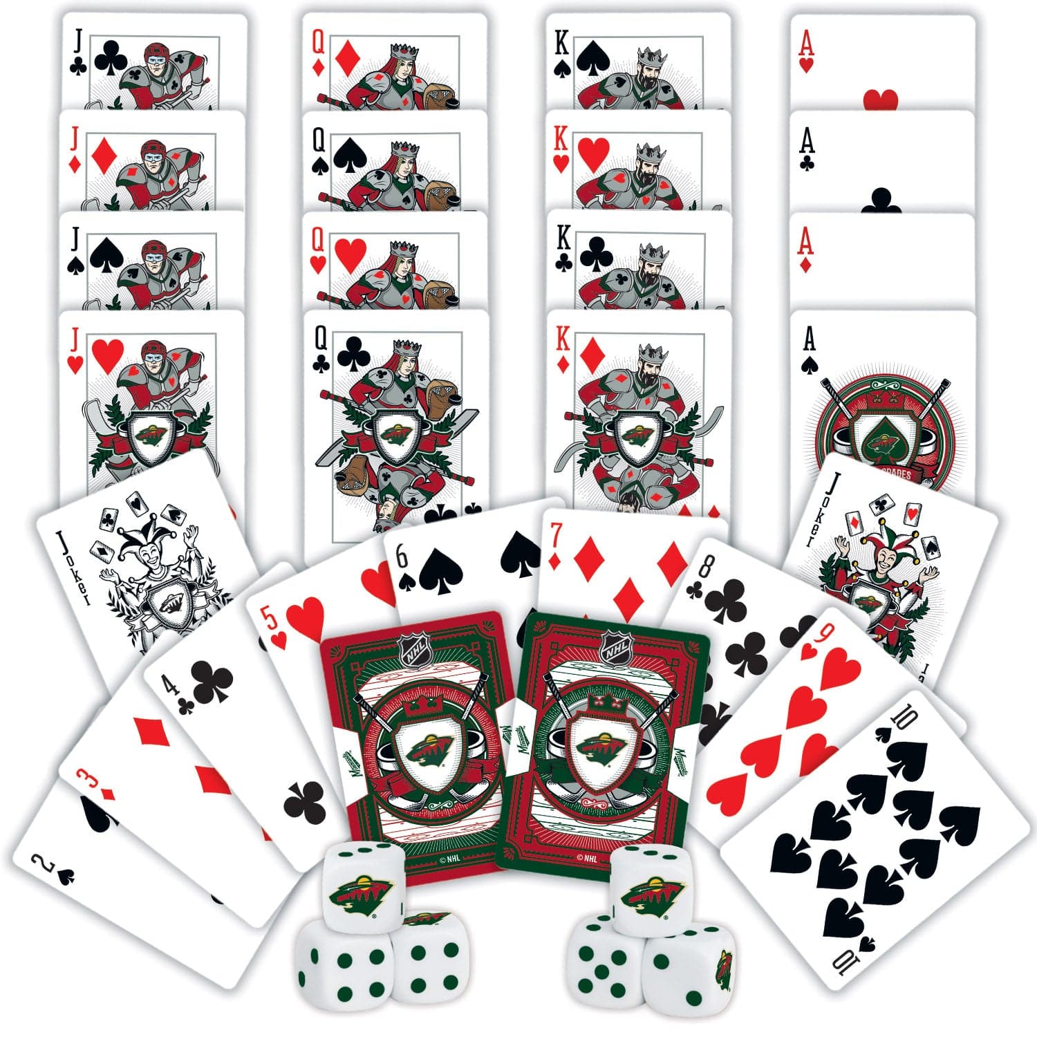 Minnesota Wild - 2-Pack Playing Cards & Dice Set - Image 2