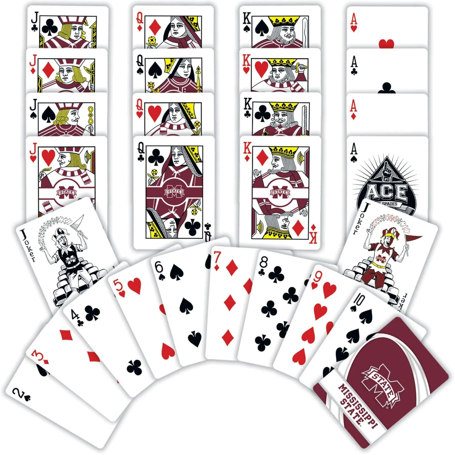 Mississippi State Bulldogs Playing Cards - 54 Card Deck - Image 2
