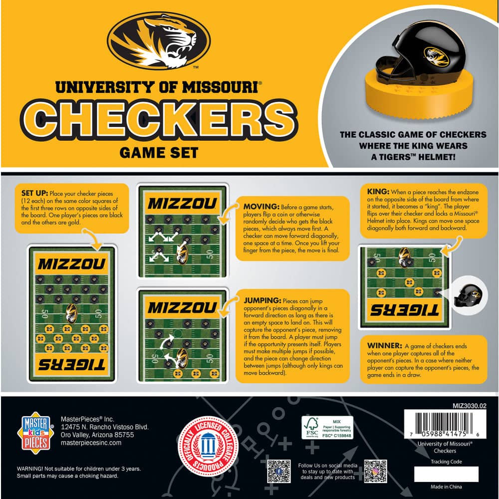 Missouri Tigers NCAA Checkers Board Game - Image 3