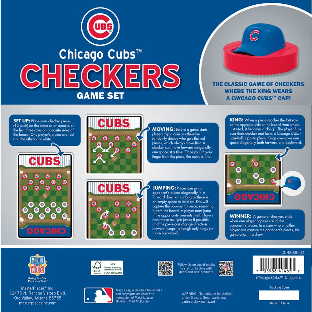 Chicago Cubs Checkers Board Game - Image 3