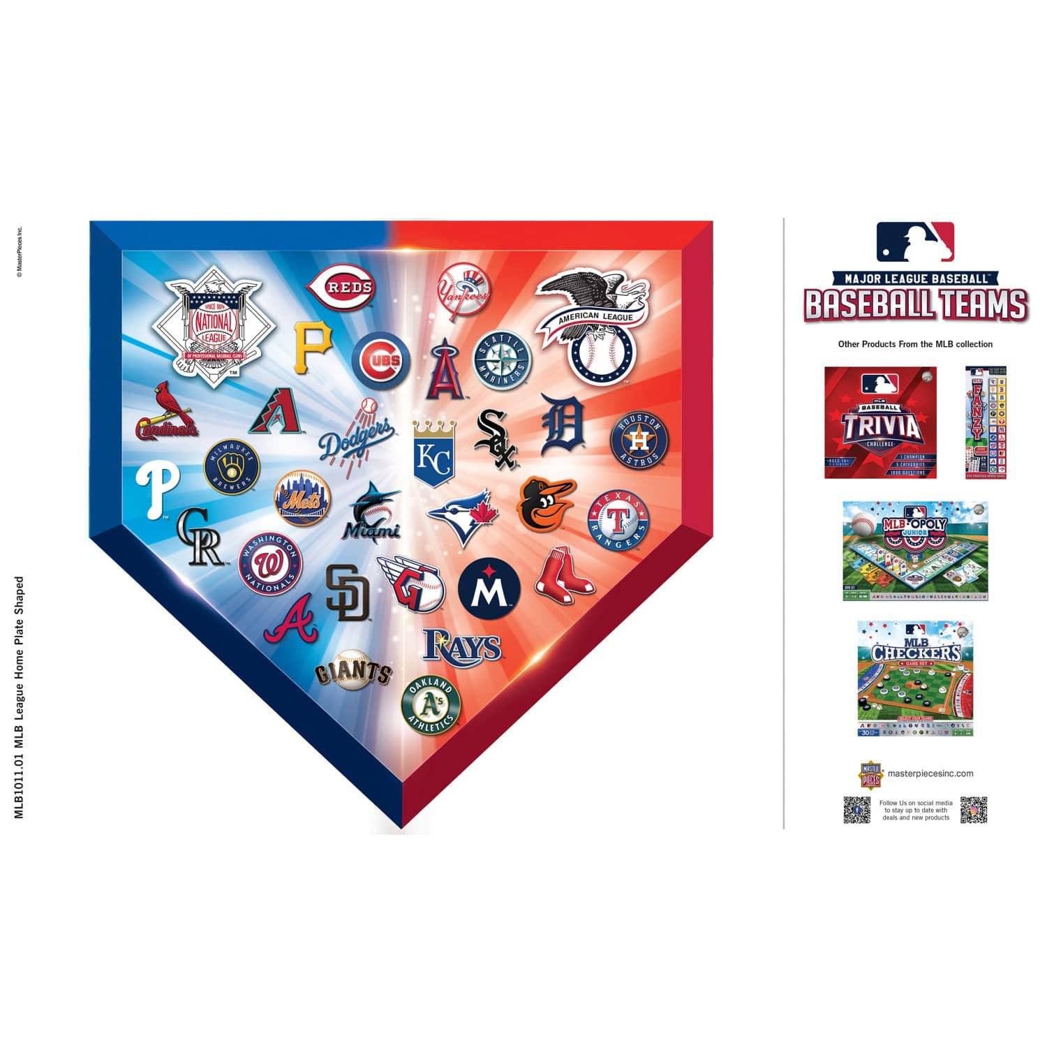 MLB - Home Plate 500 Piece Shaped Jigsaw Puzzle - Image 4
