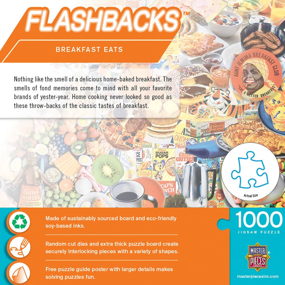 Flashbacks - Breakfast Eats 1000 Piece Jigsaw Puzzle - Image 3