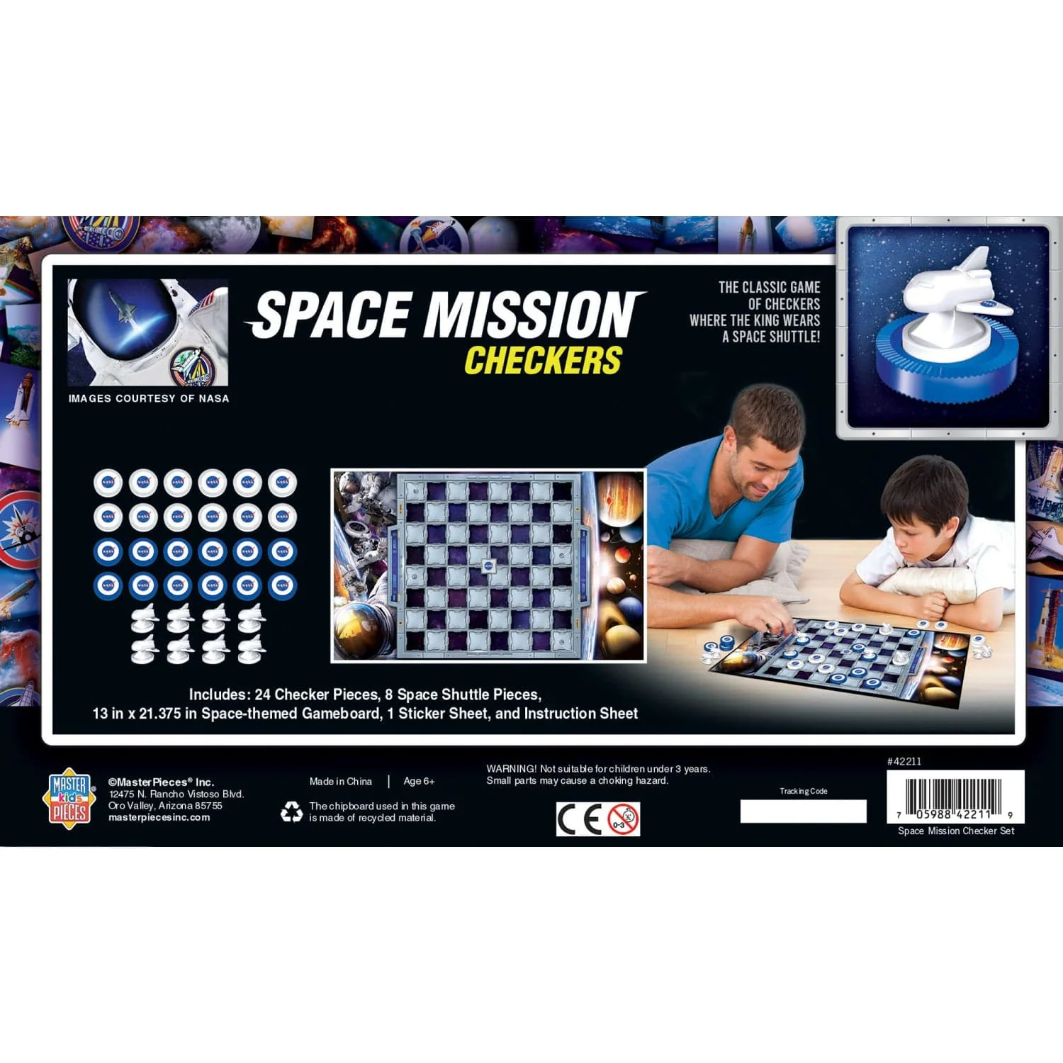 Space Mission Checkers Board Game - Image 3