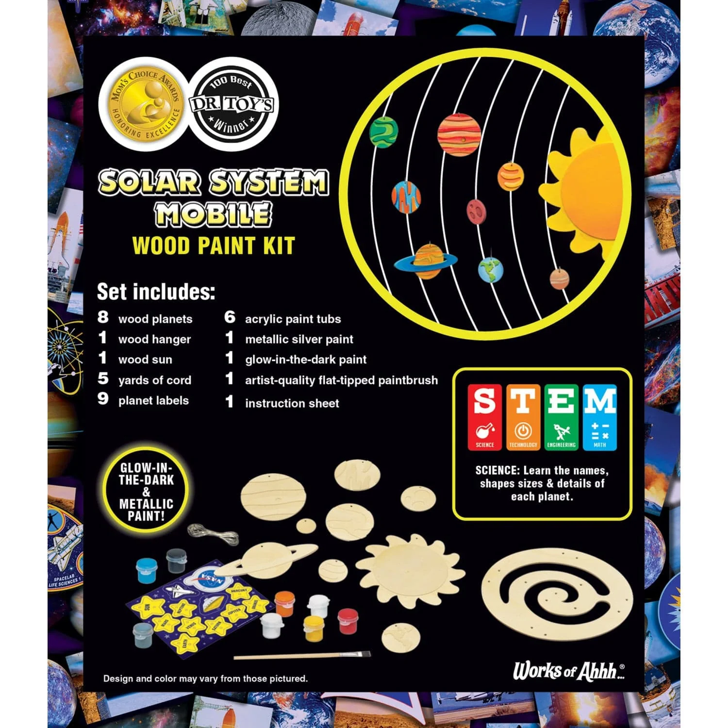 NASA - Solar System Mobile Wood Craft & Paint Kit - Image 3