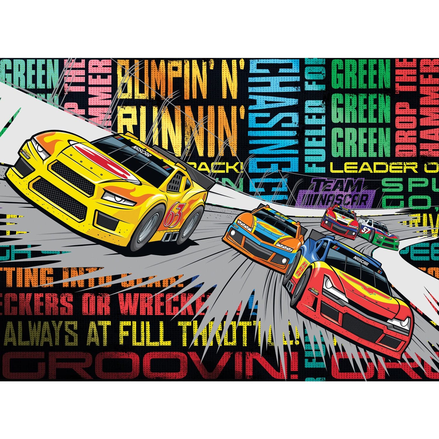 NASCAR - Highspeed Hijinx 100 Piece Jigsaw Puzzle - Image 2