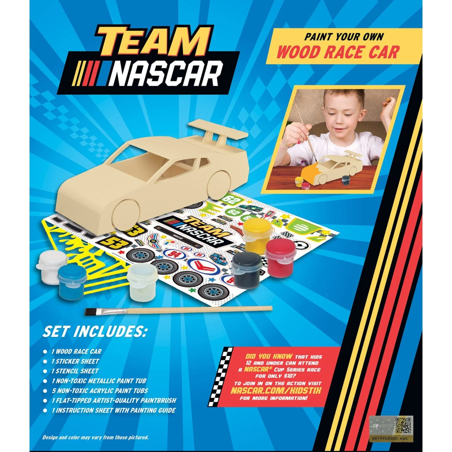 NASCAR - Wood Race Car Craft Set - Image 3