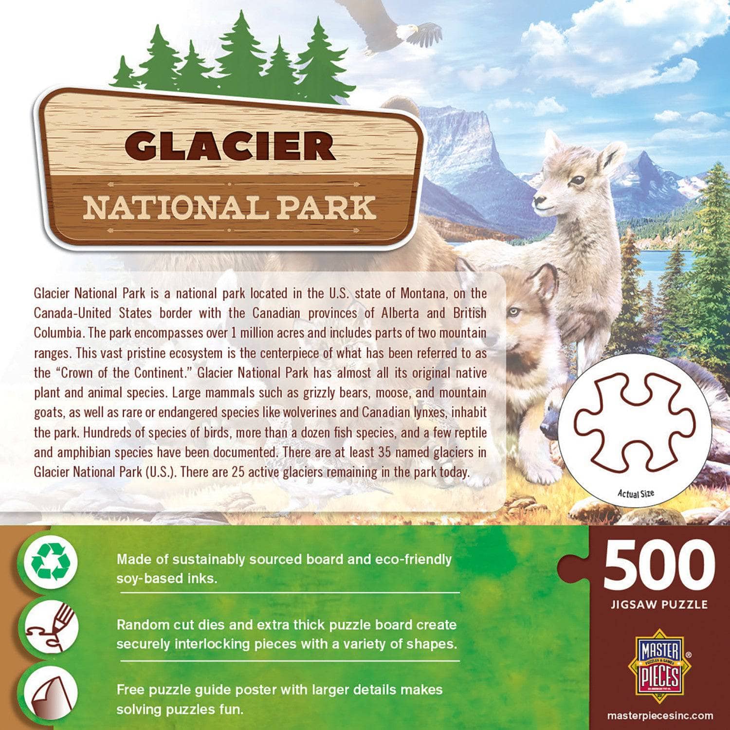 Glacier National Park 500 Piece Jigsaw Puzzle - Image 3