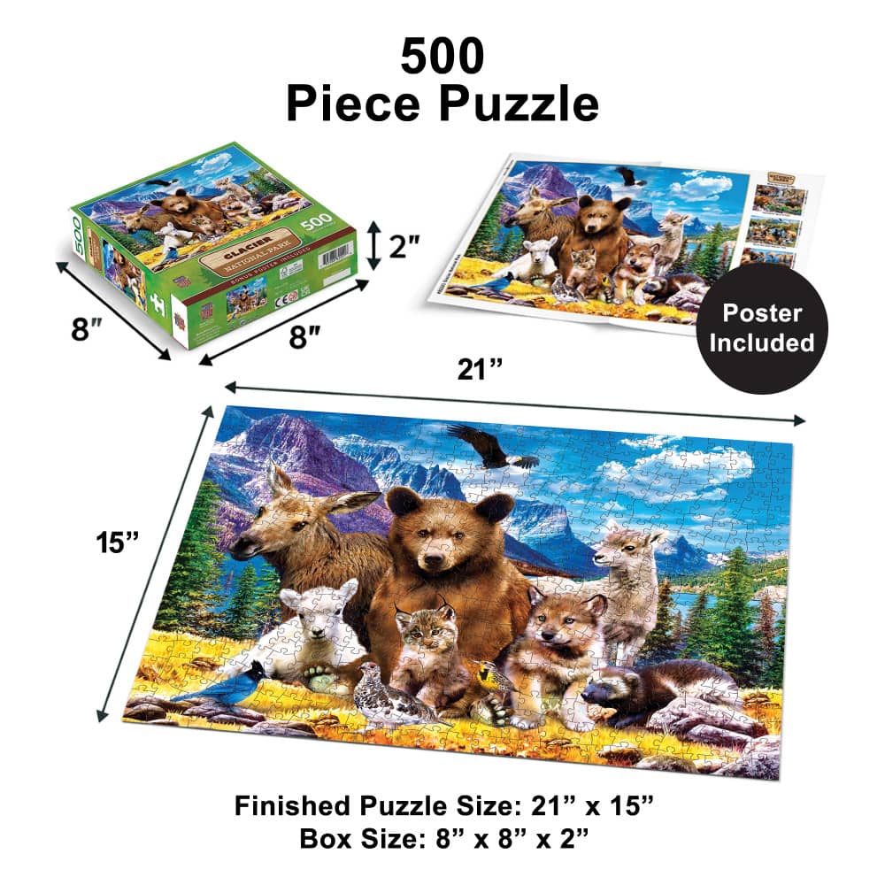 Glacier National Park 500 Piece Jigsaw Puzzle - Image 5