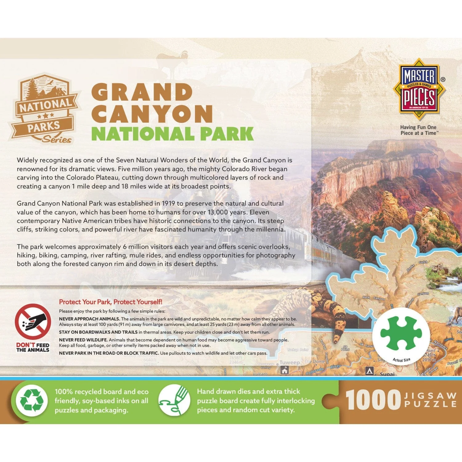 Grand Canyon National Park 1000 Piece Jigsaw Puzzle - Image 3