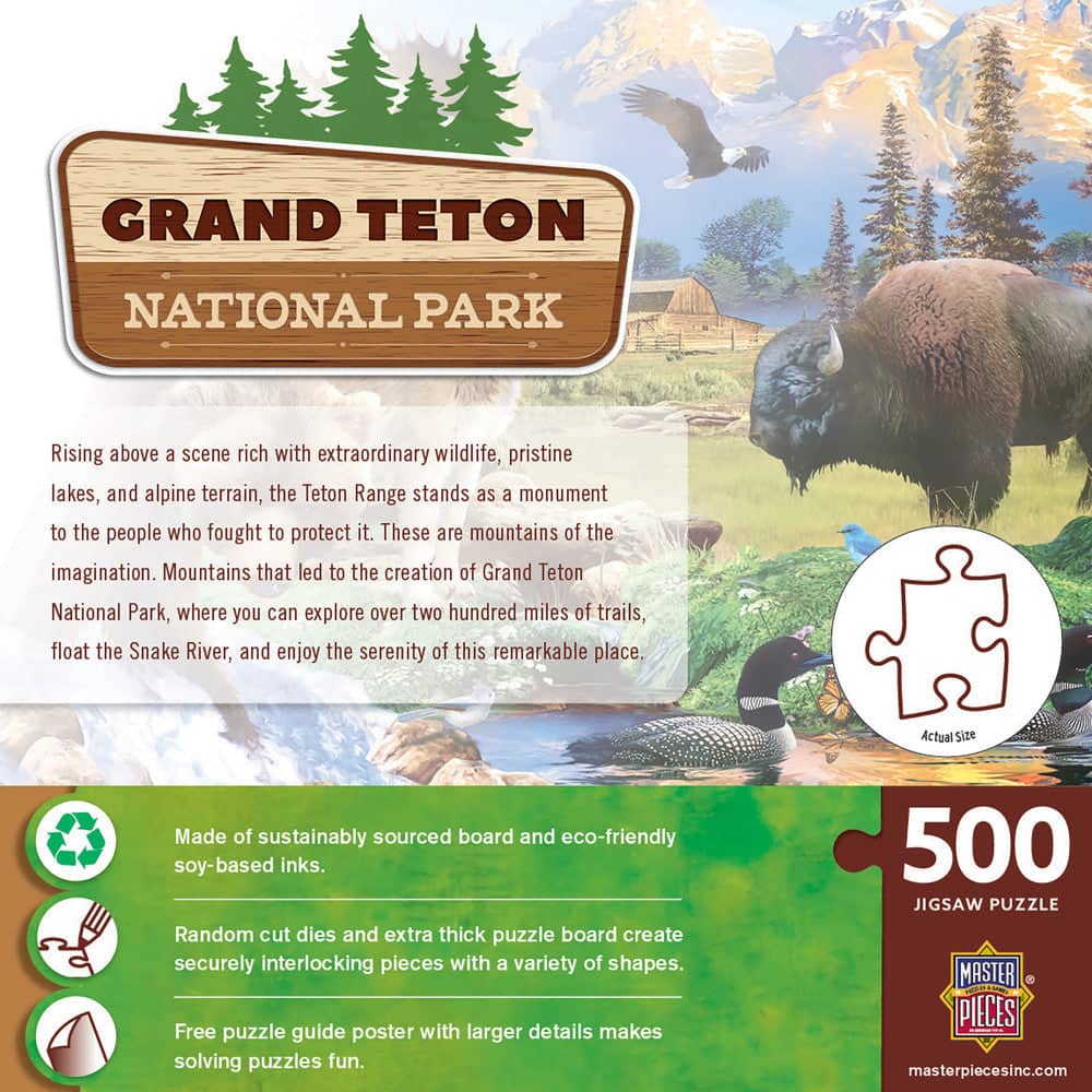 Grand Teton National Park 500 Piece Jigsaw Puzzle - Image 3