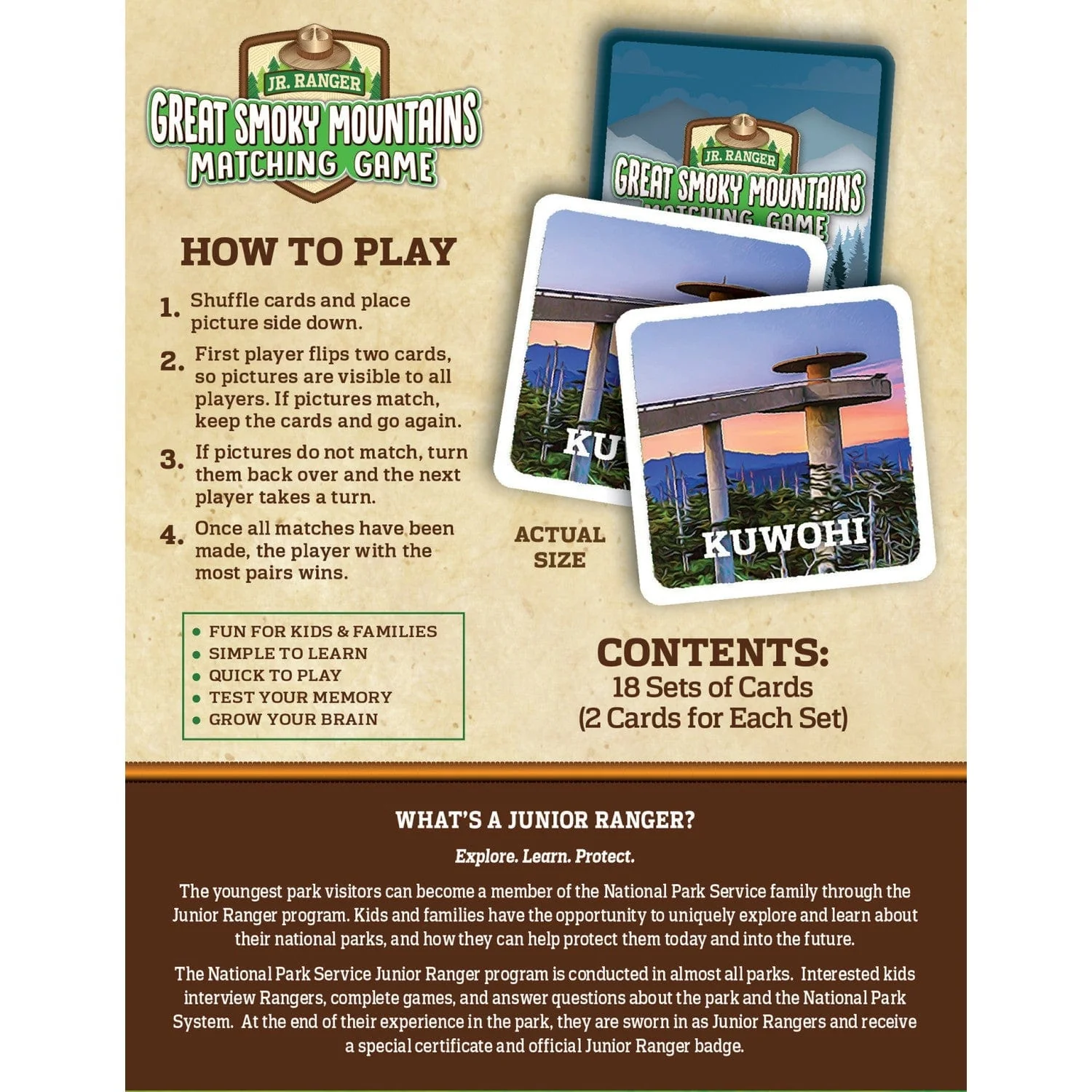 Jr. Ranger - Great Smoky Mountains Matching Game - Image 3