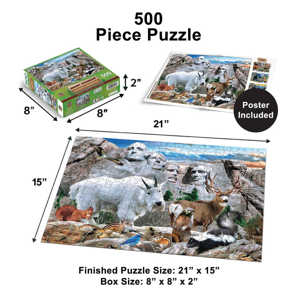 Mount Rushmore National Memorial 500 Piece Jigsaw Puzzle - Image 5