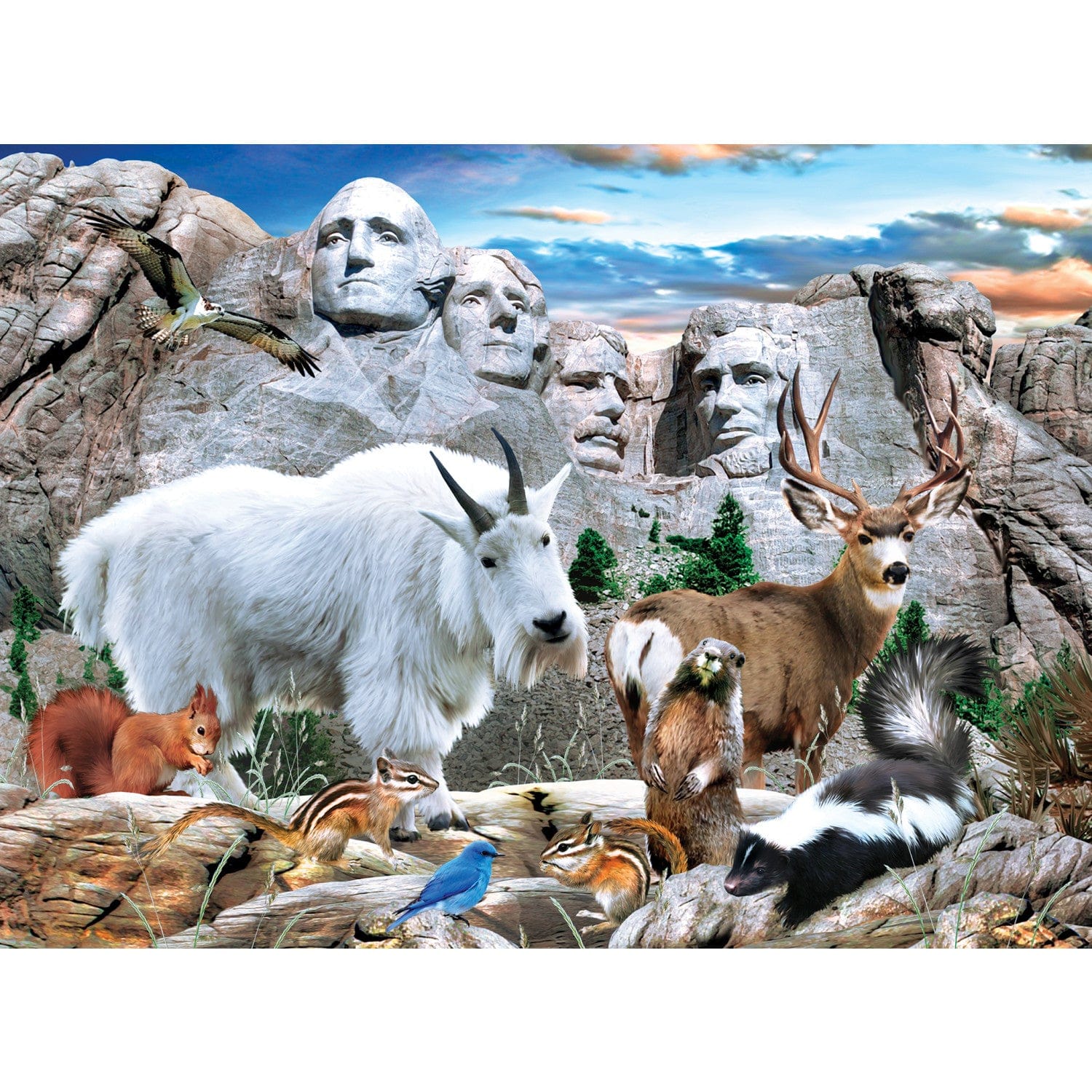 Wildlife of Mount Rushmore - 100 Piece Jigsaw Puzzle - Image 2