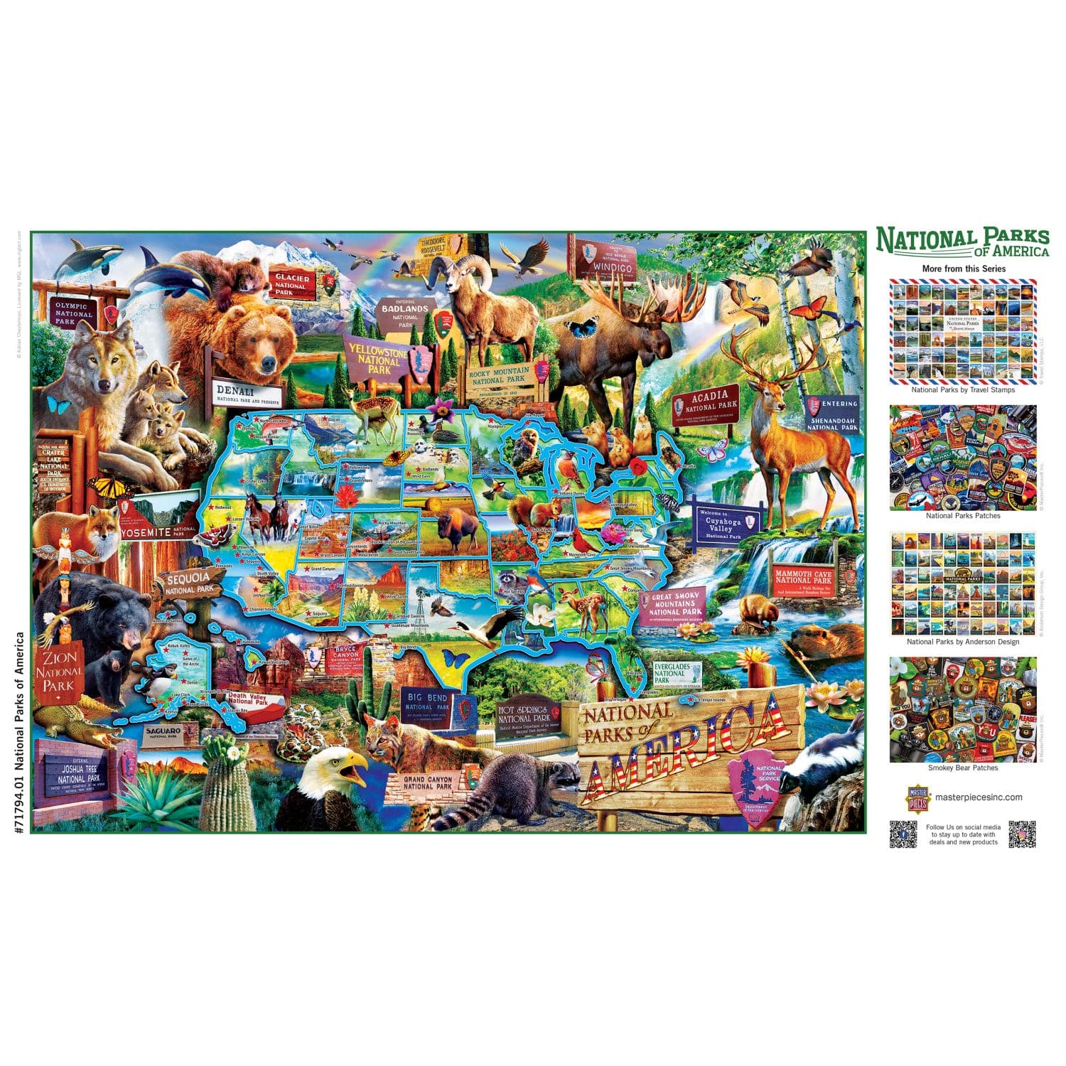 National Parks of America 1000 Piece Jigsaw Puzzle - Image 4