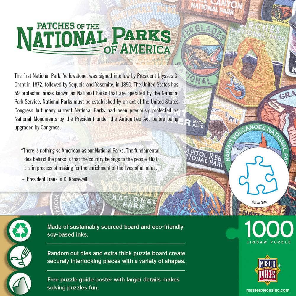 Patches of the National Parks 1000 Piece Jigsaw Puzzle - Image 3