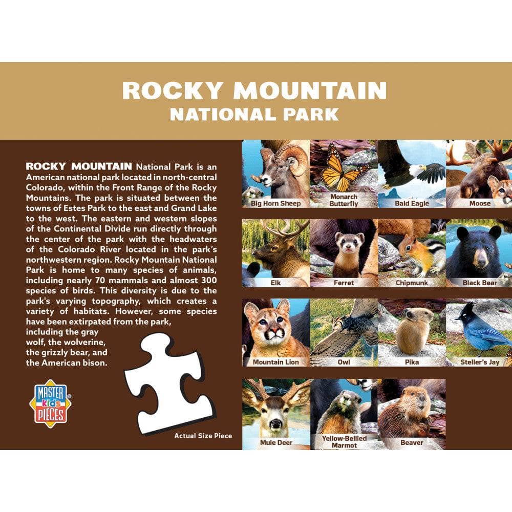 Wildlife of Rocky Mountain National Park - 100 Piece Jigsaw Puzzle - Image 3