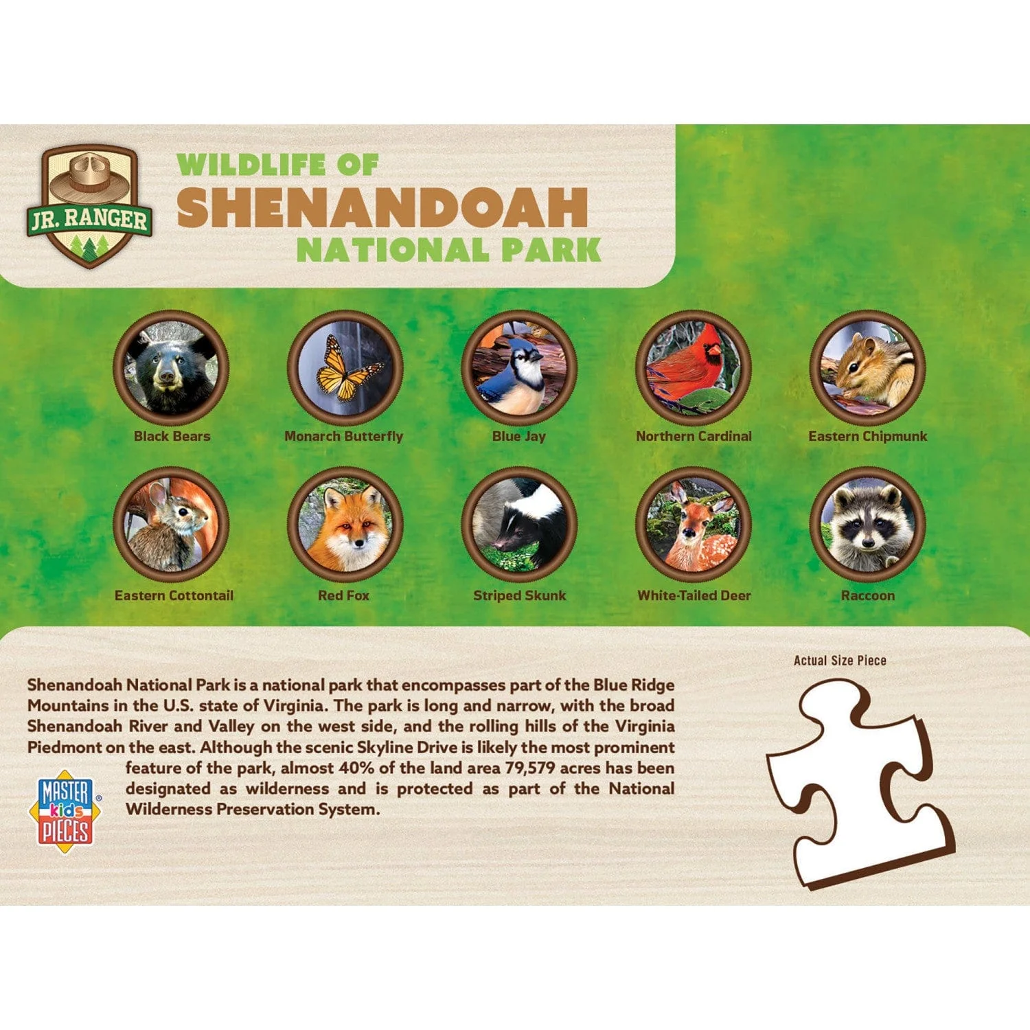 Wildlife of Shenandoah National Park - 100 Piece Jigsaw Puzzle - Image 3