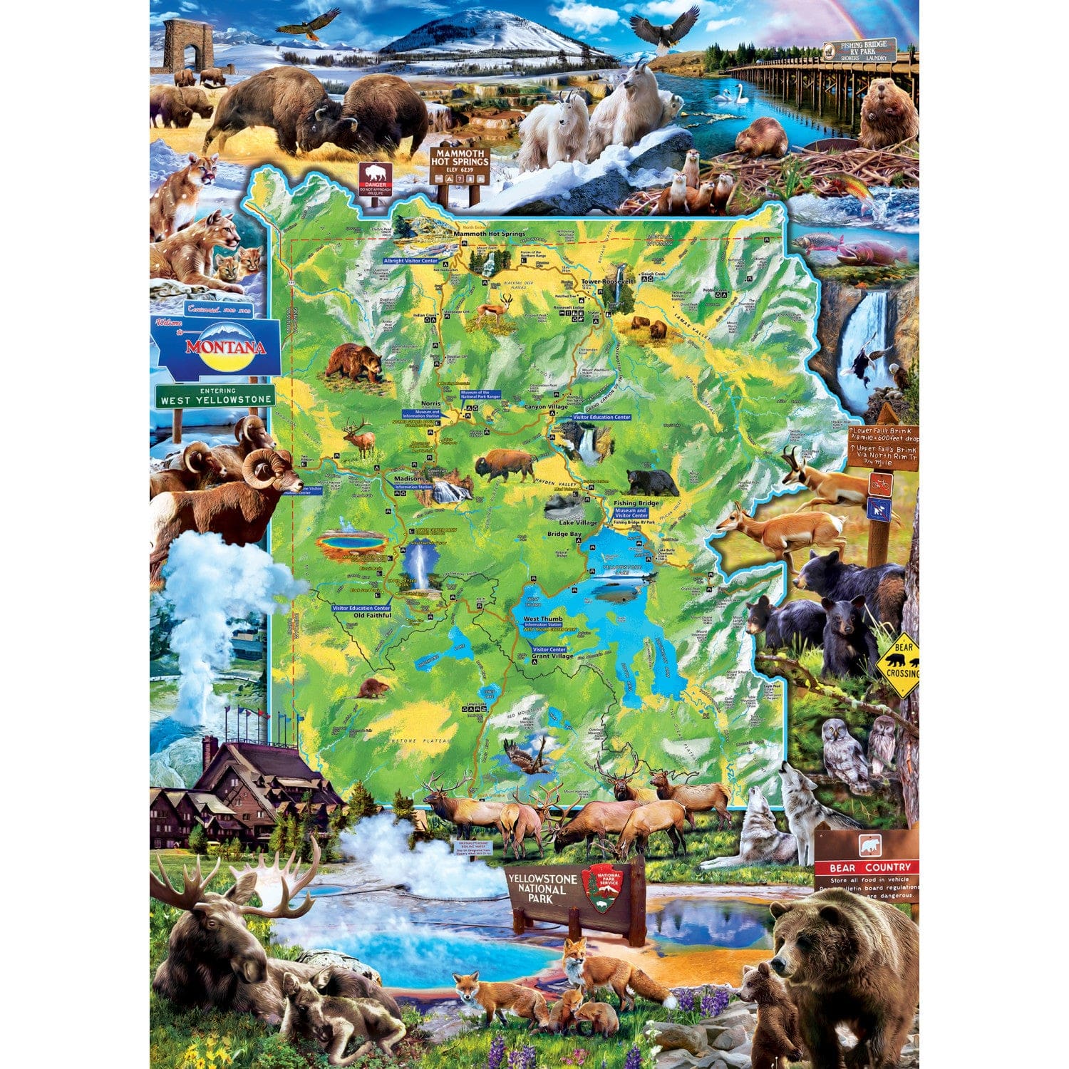 Yellowstone National Park 1000 Piece Jigsaw Puzzle - Image 2
