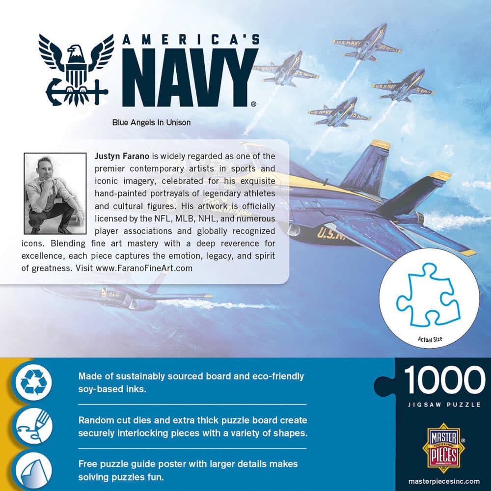 America's Navy - Blue Angels in Unison 1000 Piece Jigsaw Puzzle - Image 3