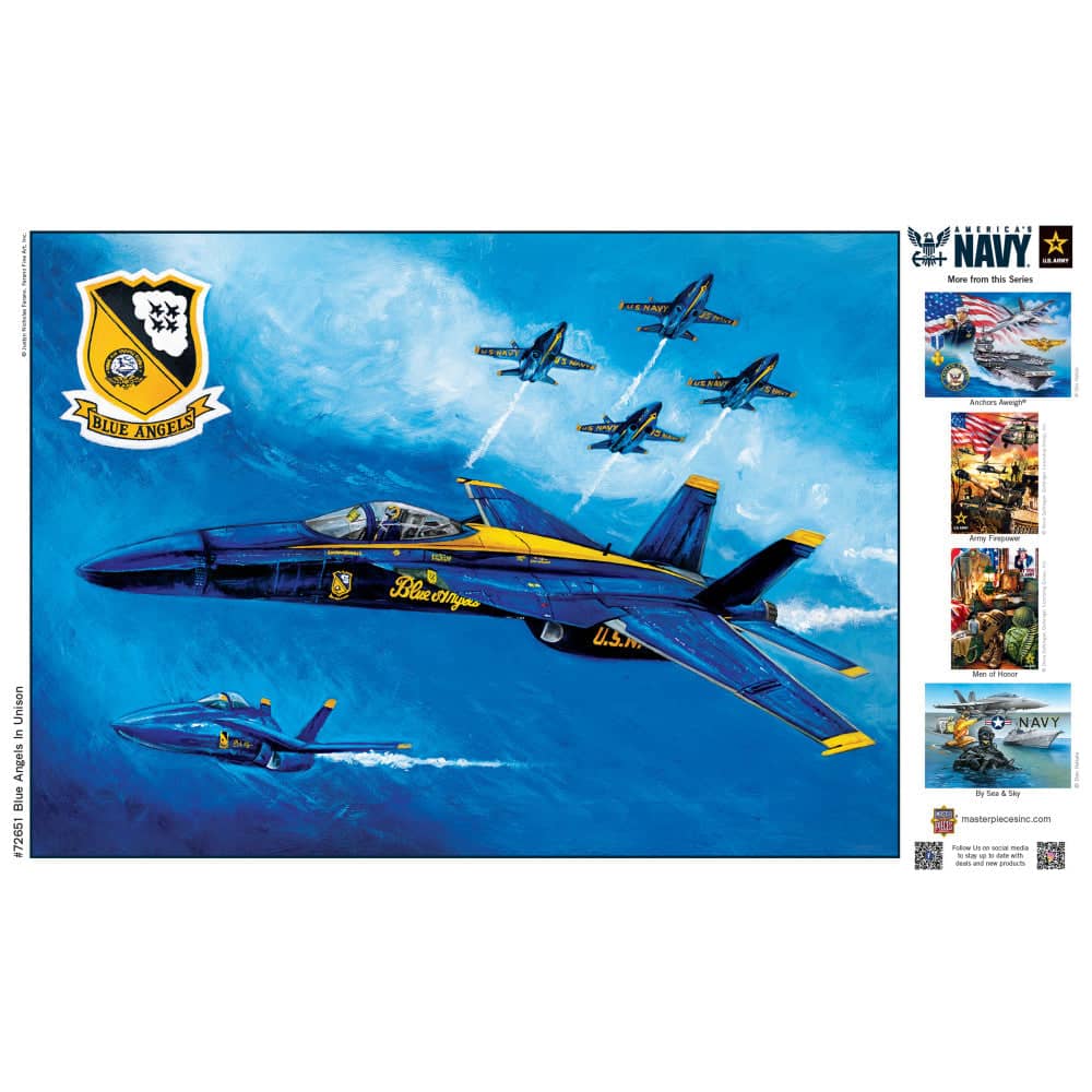 America's Navy - Blue Angels in Unison 1000 Piece Jigsaw Puzzle - Image 4
