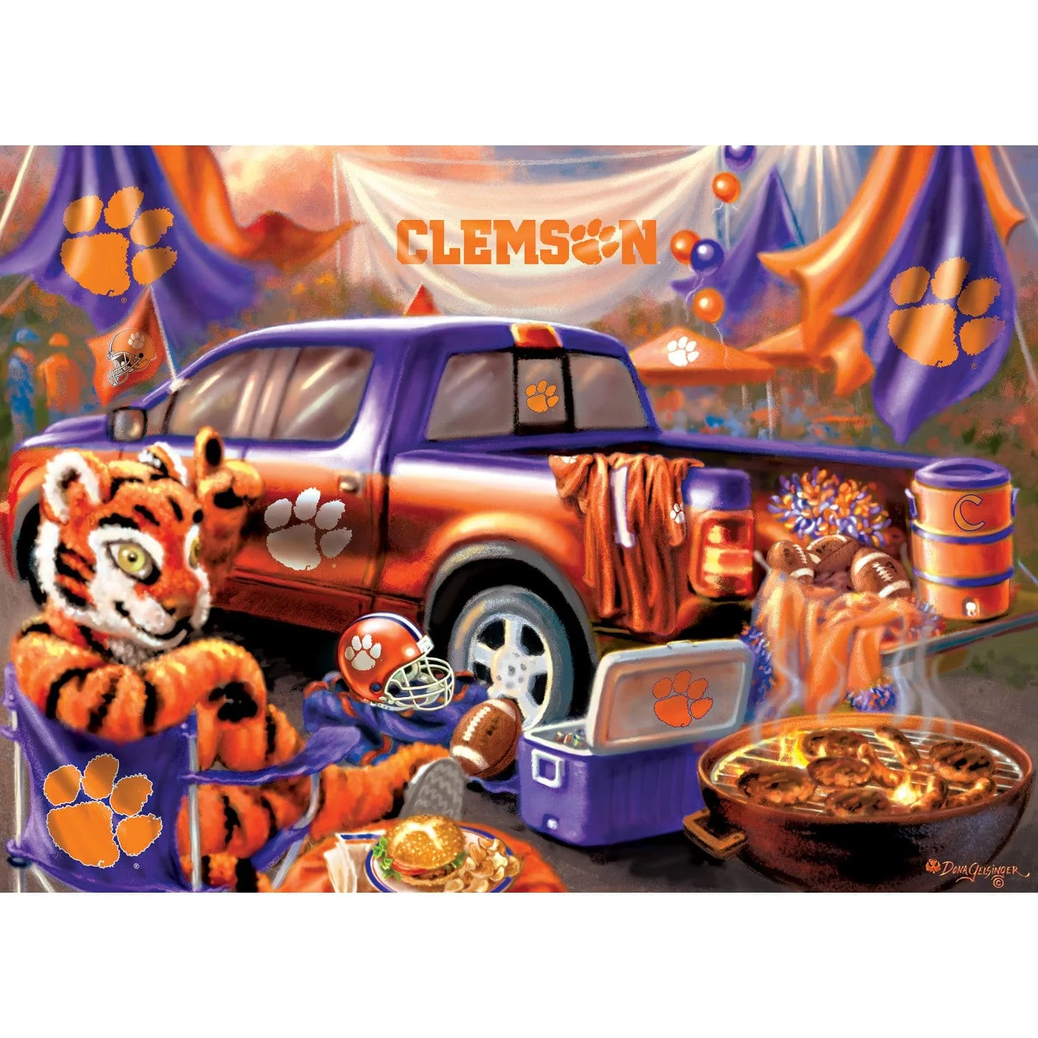 Clemson Tigers - Gameday 1000 Piece Jigsaw Puzzle - Image 2