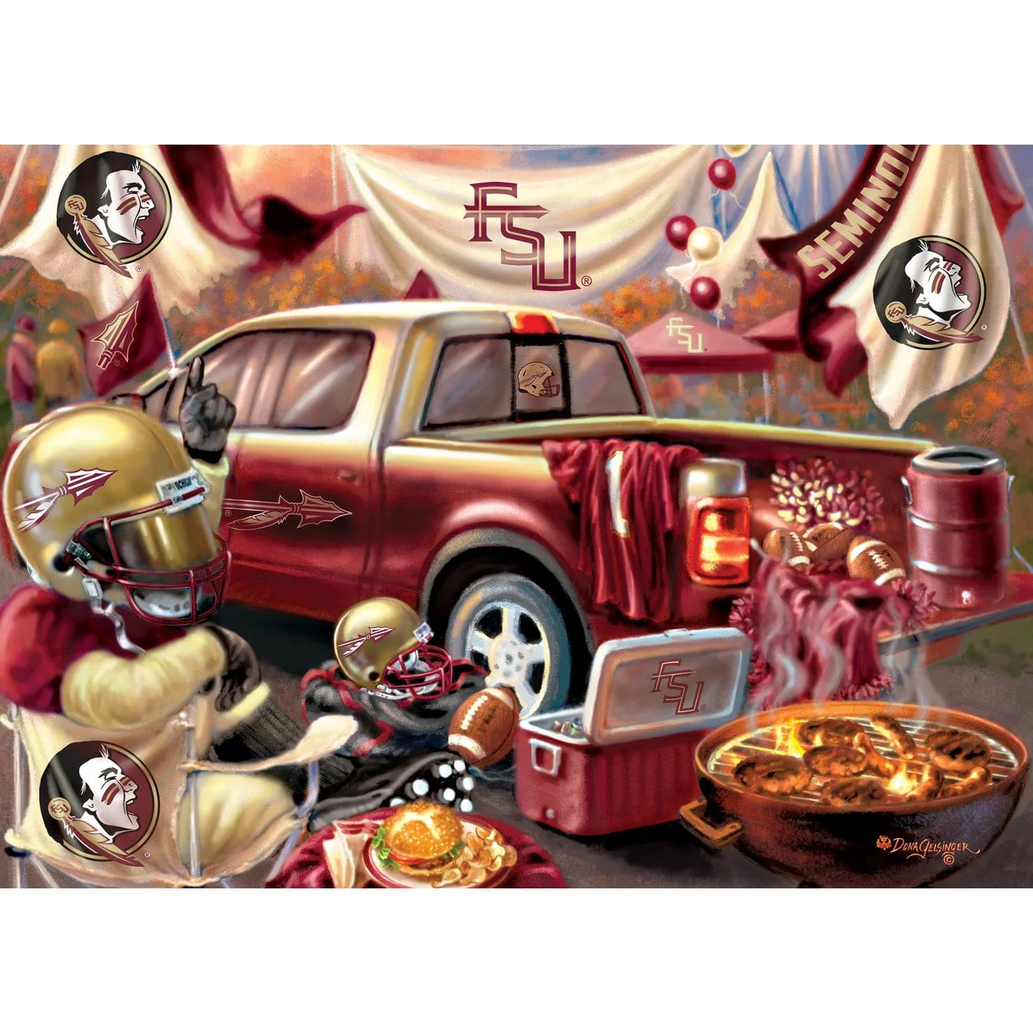 Florida State Seminoles - Gameday 1000 Piece Jigsaw Puzzle - Image 2