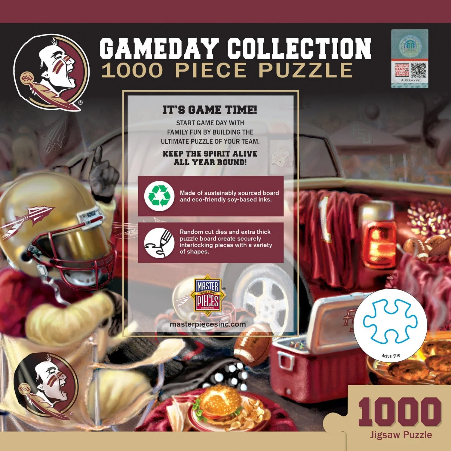 Florida State Seminoles - Gameday 1000 Piece Jigsaw Puzzle - Image 3