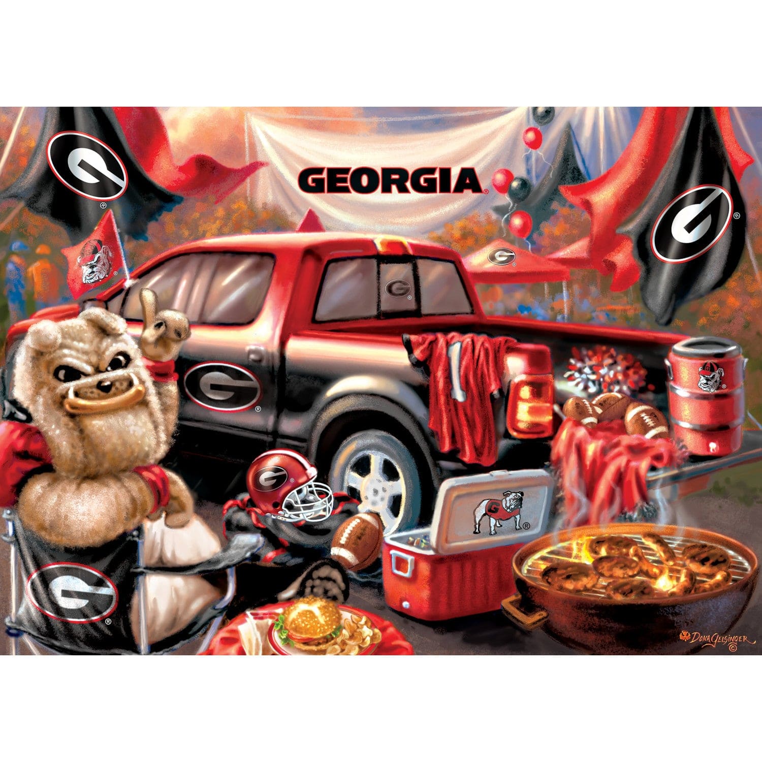 Georgia Bulldogs - Gameday 1000 Piece Jigsaw Puzzle - Image 2