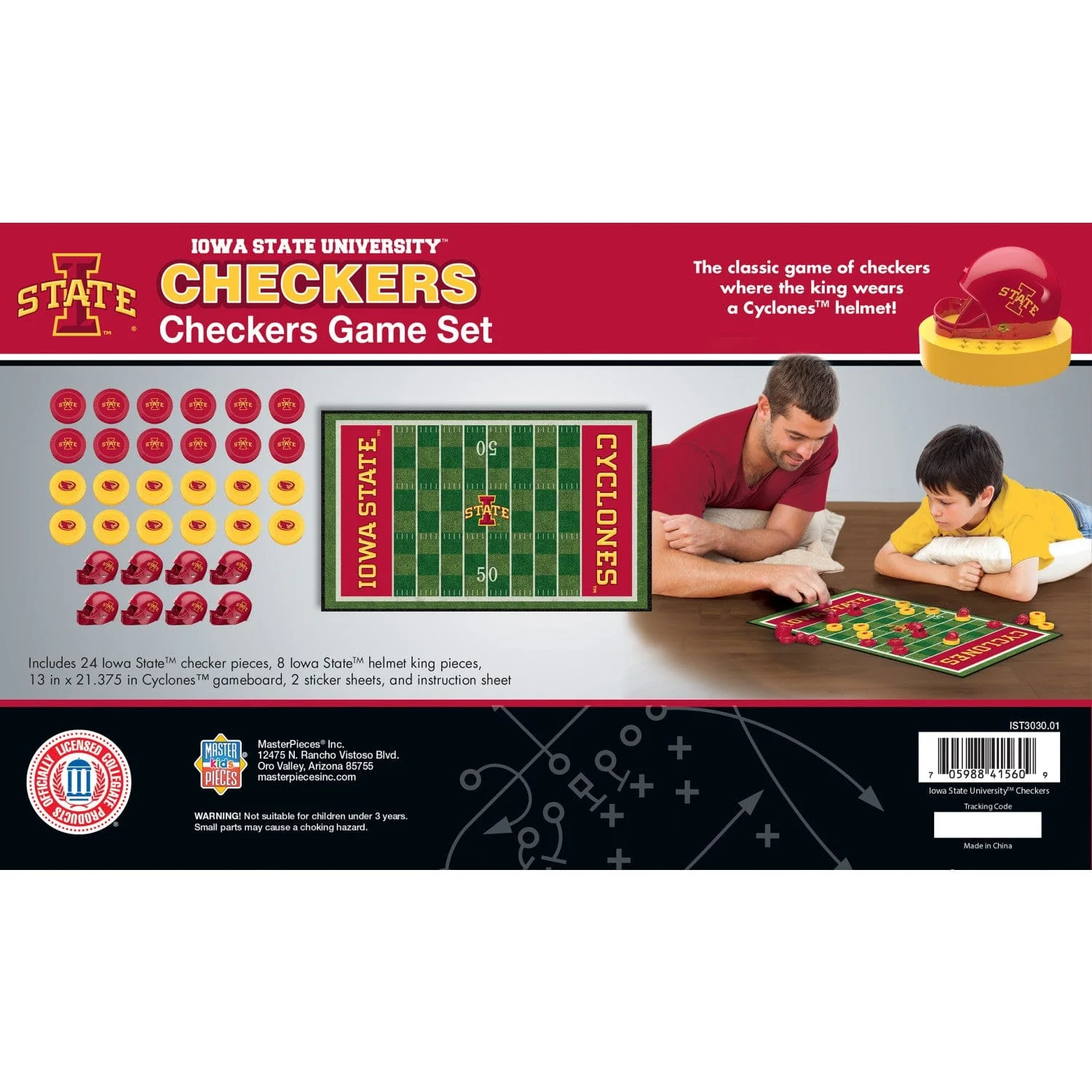 Iowa State Cyclones Checkers Board Game - Image 3