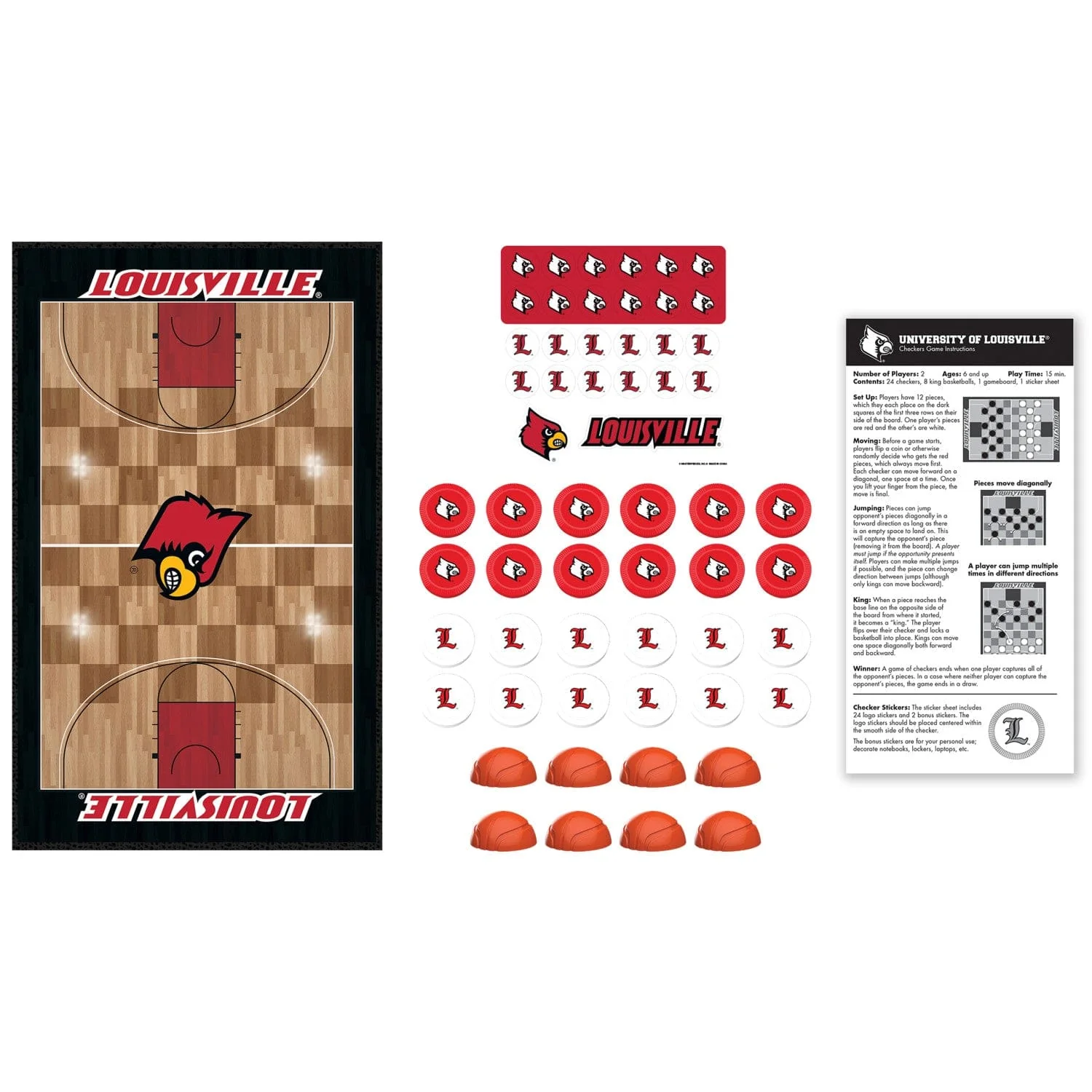 Louisville Cardinals Checkers Board Game - Image 2