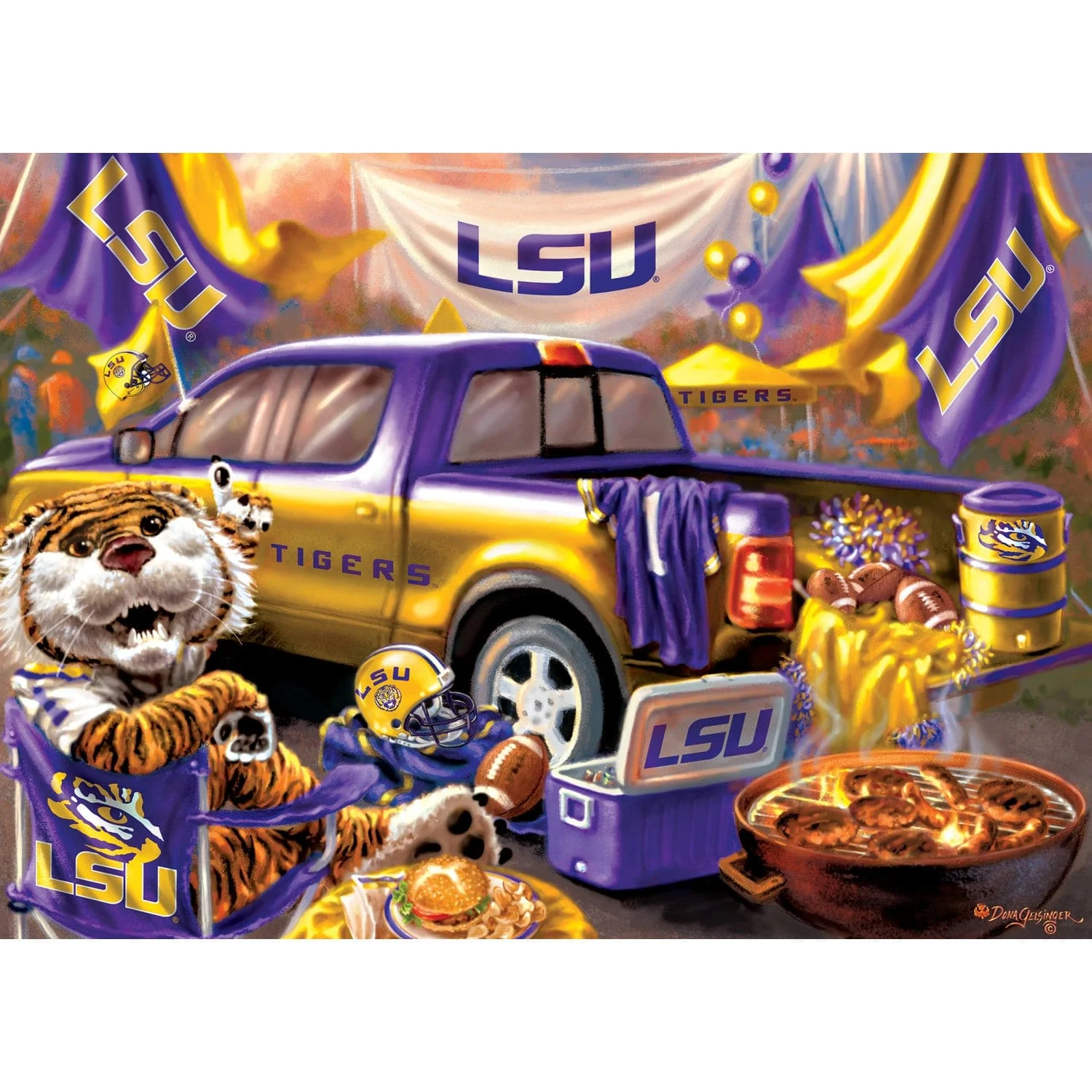 LSU Tigers - Gameday 1000 Piece Jigsaw Puzzle - Image 2