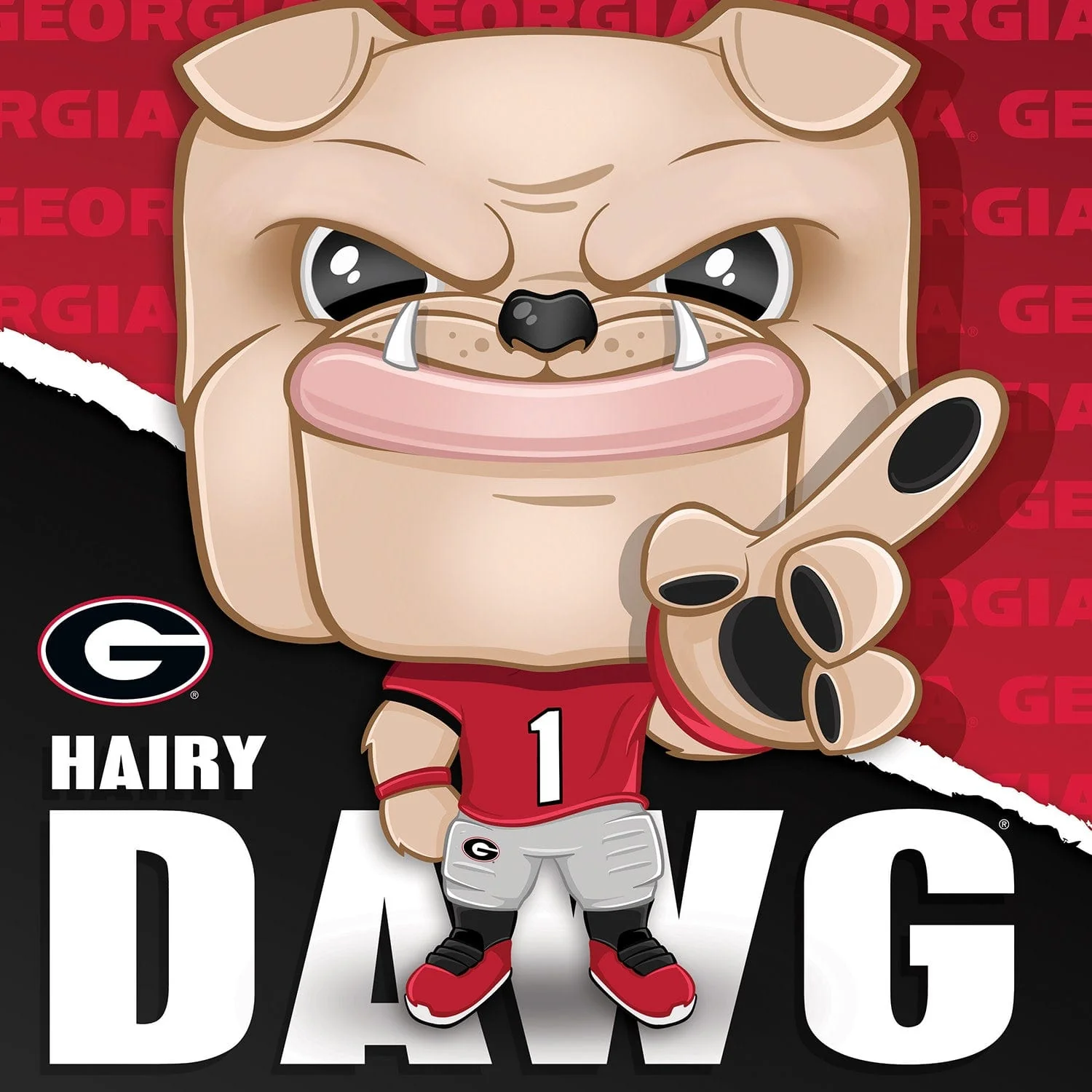 Georgia Bulldogs - NCAA Mascot 100 Piece Jigsaw Puzzle - Image 2
