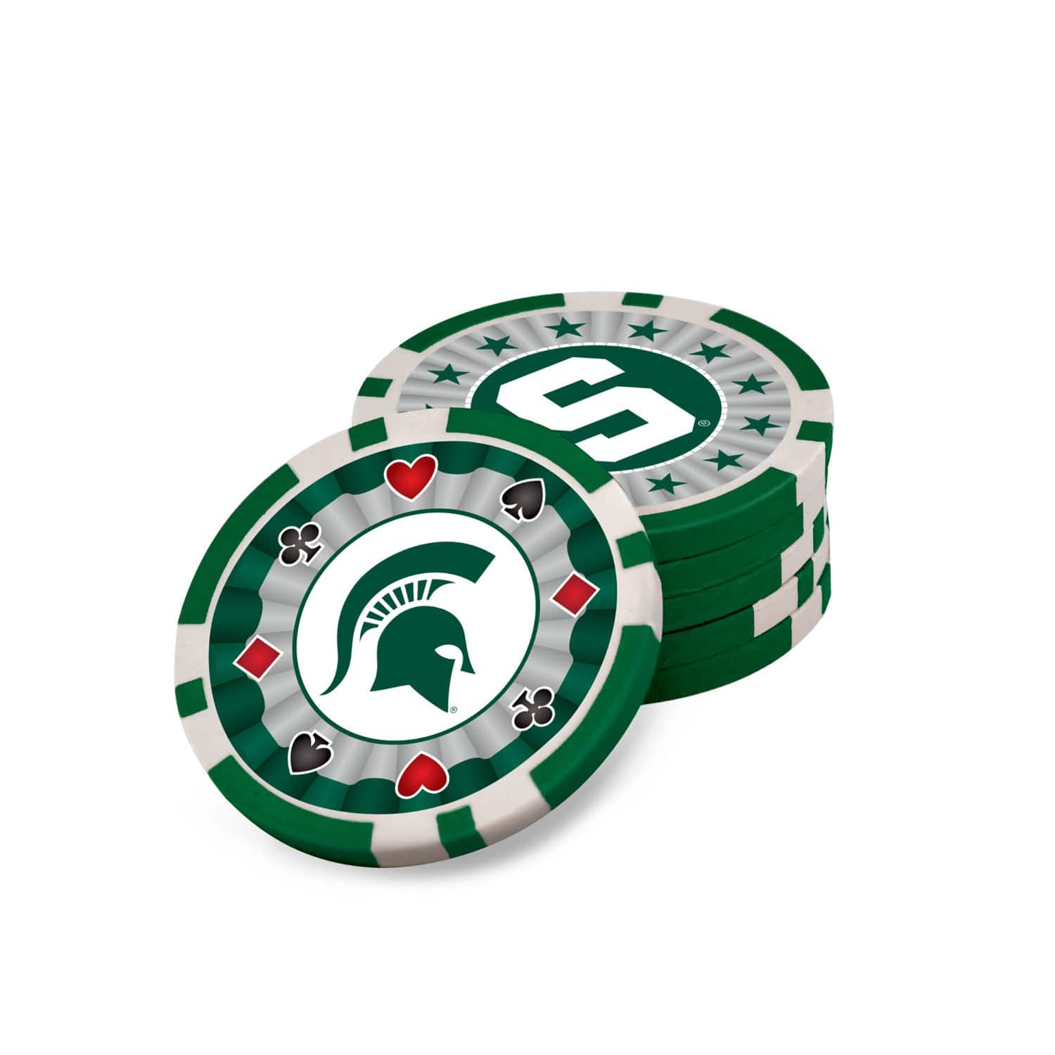 Michigan State Spartans 300 Piece Poker Set - Image 4