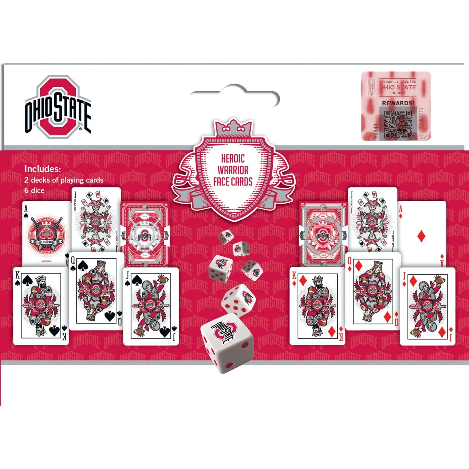 Ohio State Buckeyes - 2-Pack Playing Cards & Dice Set - Image 3