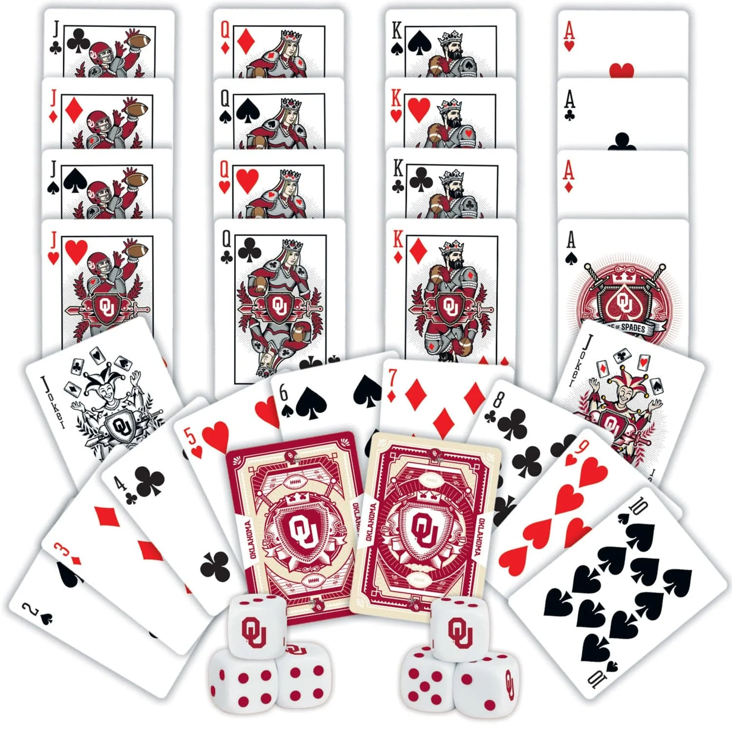 Oklahoma Sooners - 2-Pack Playing Cards & Dice Set - Image 2