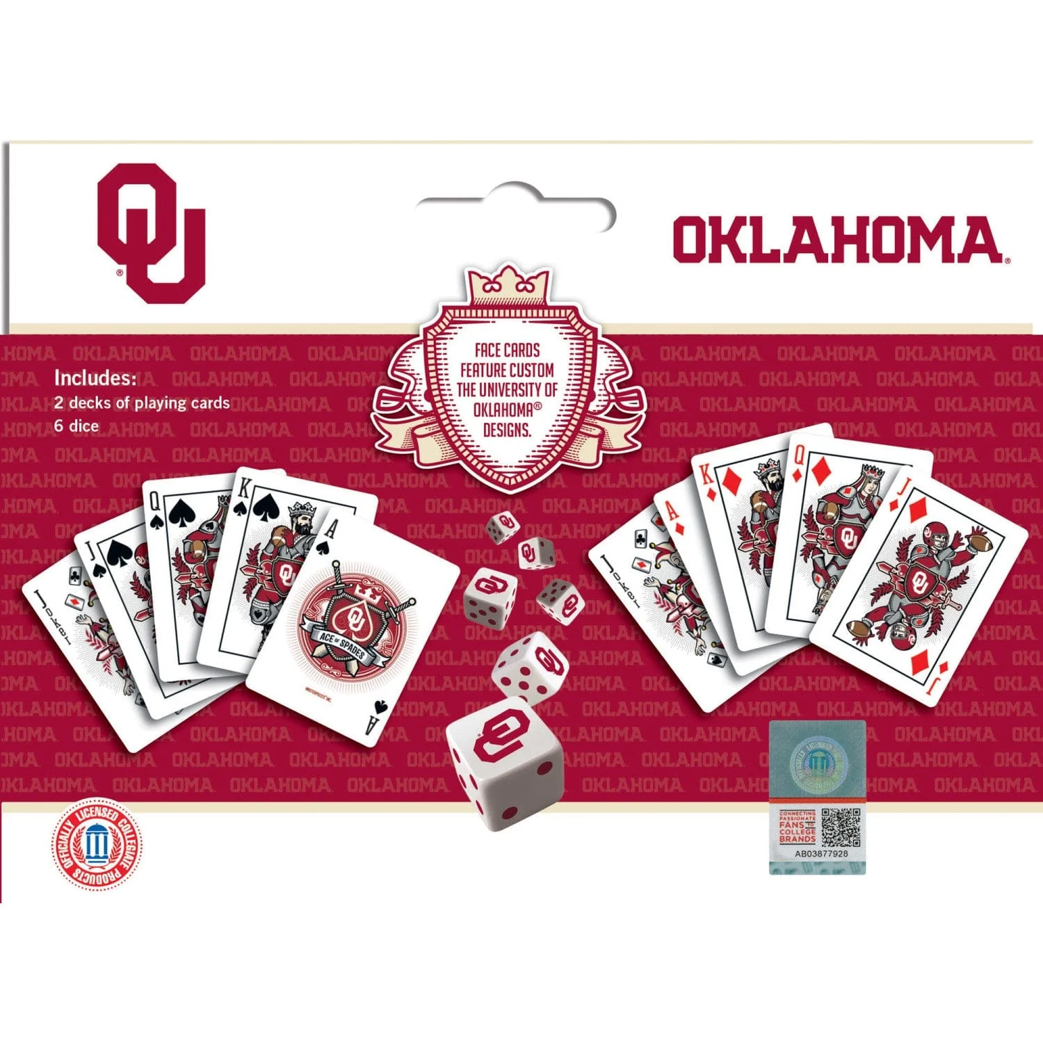 Oklahoma Sooners - 2-Pack Playing Cards & Dice Set - Image 3