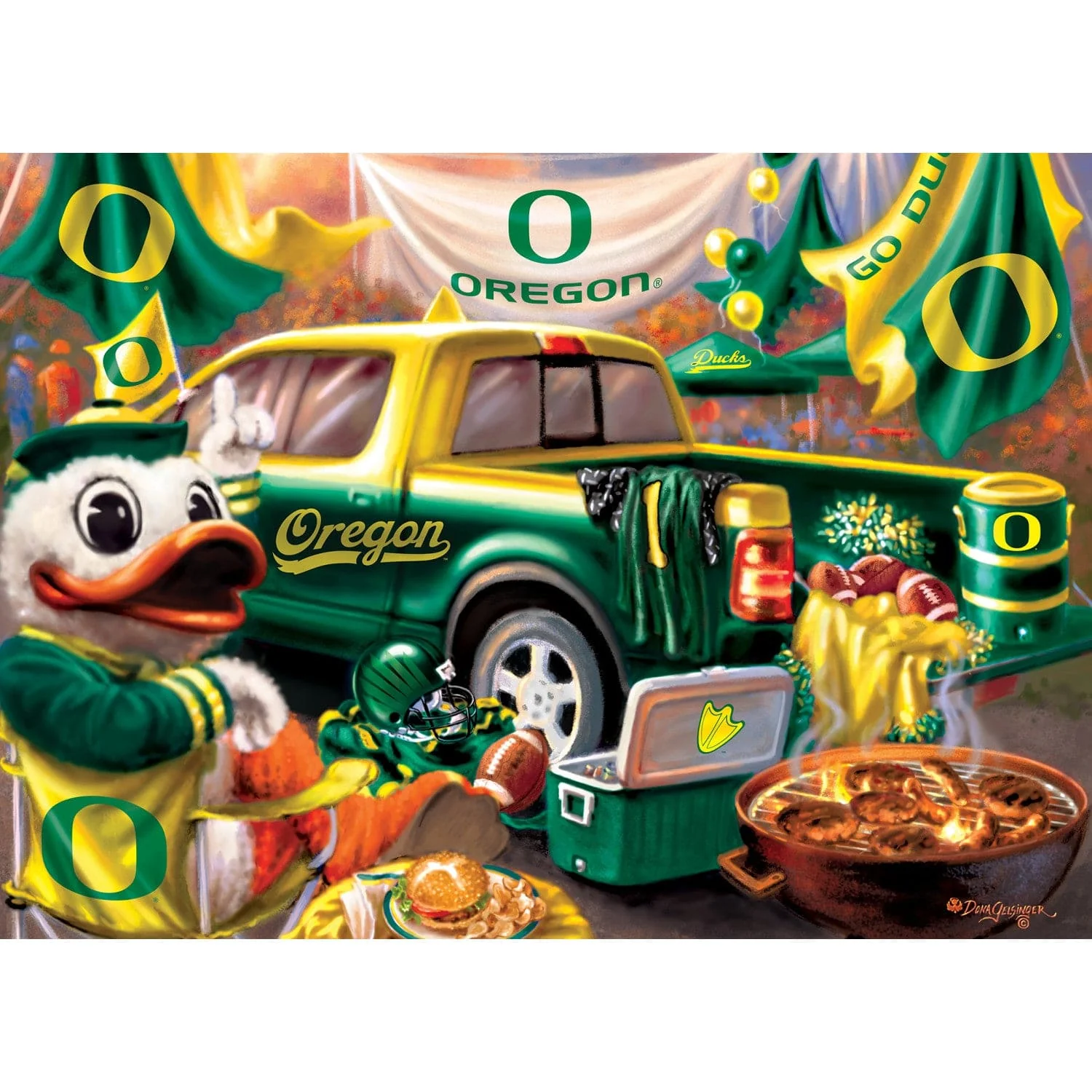 Oregon Ducks - Gameday 1000 Piece Jigsaw Puzzle - Image 2