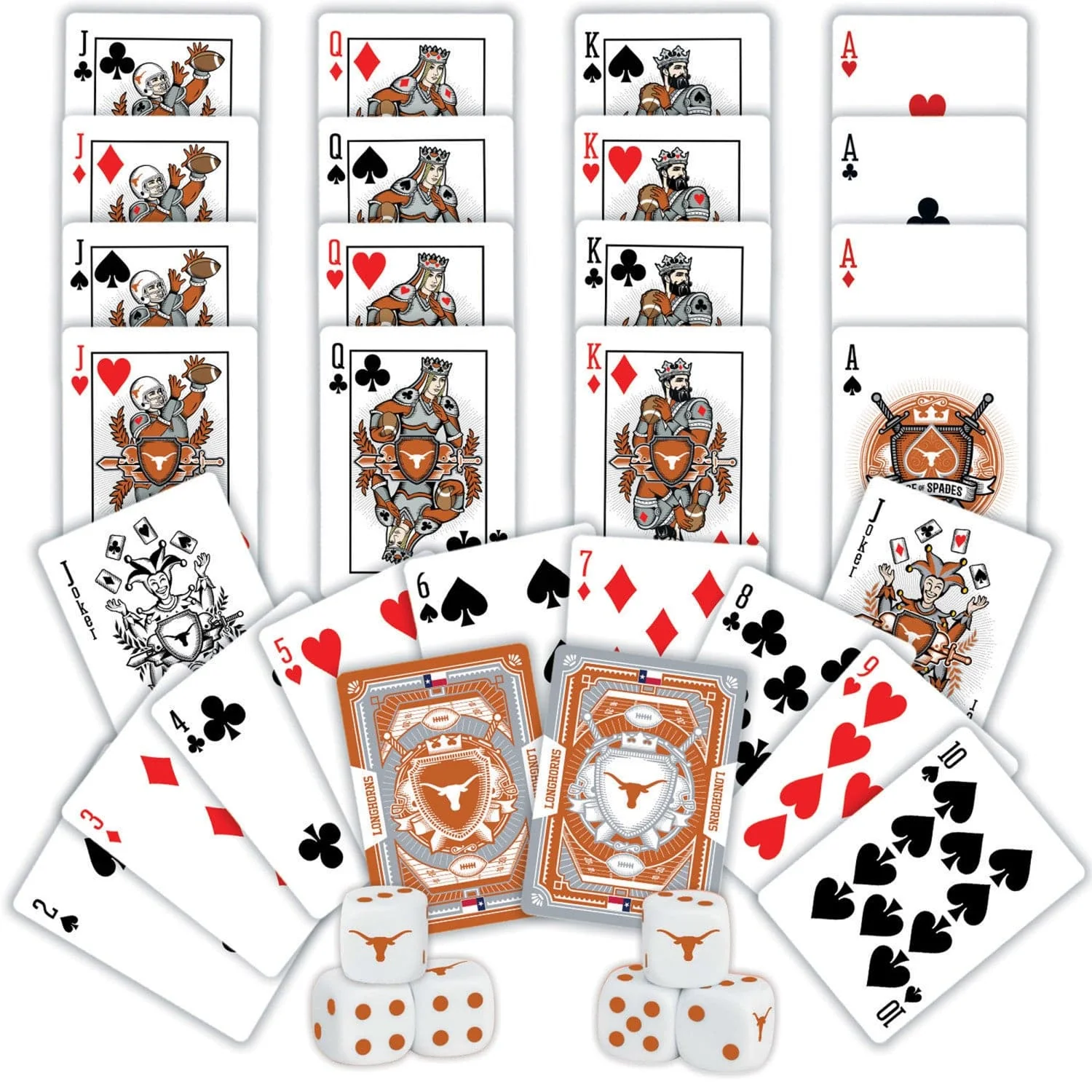 Texas Longhorns - 2-Pack Playing Cards & Dice Set - Image 2