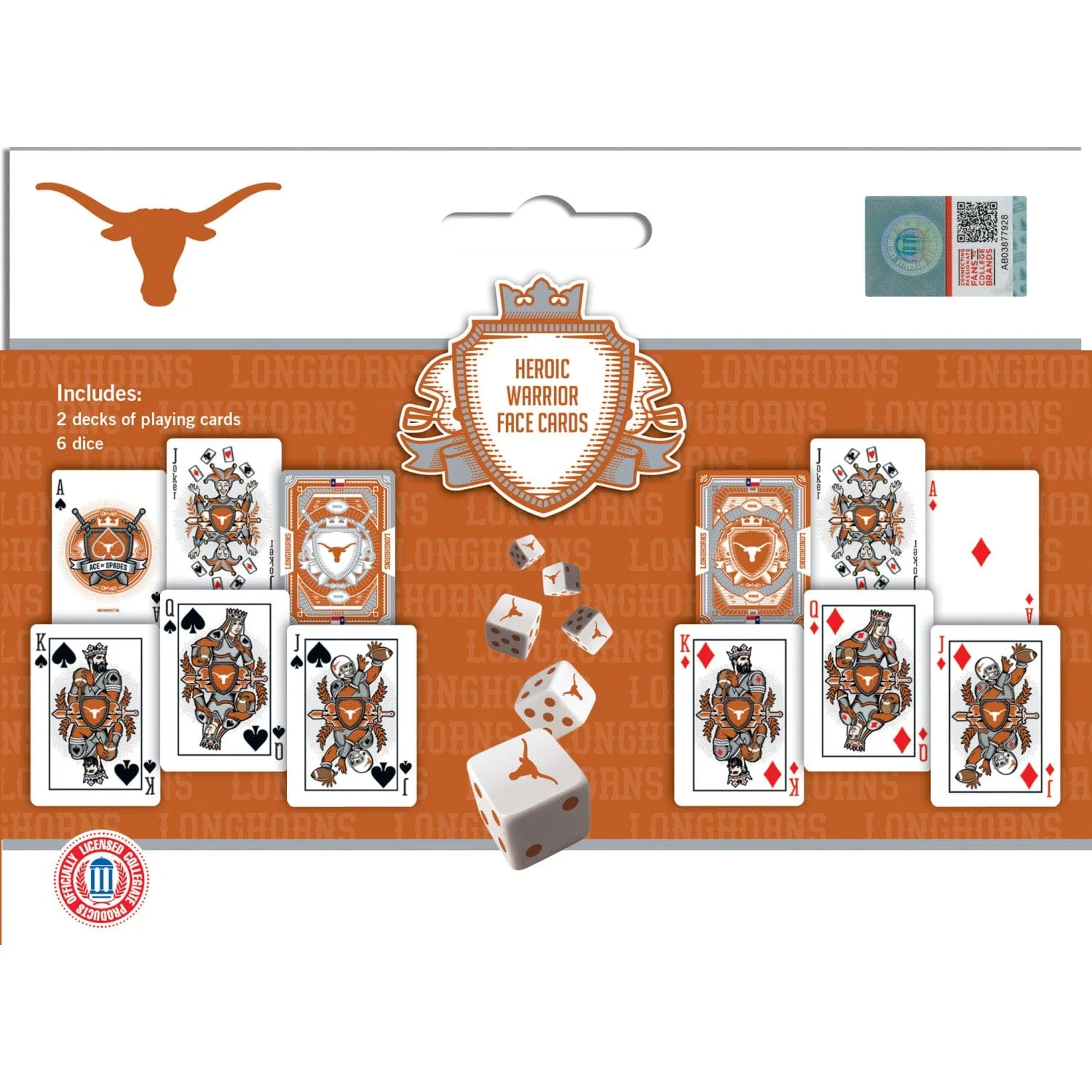 Texas Longhorns - 2-Pack Playing Cards & Dice Set - Image 3