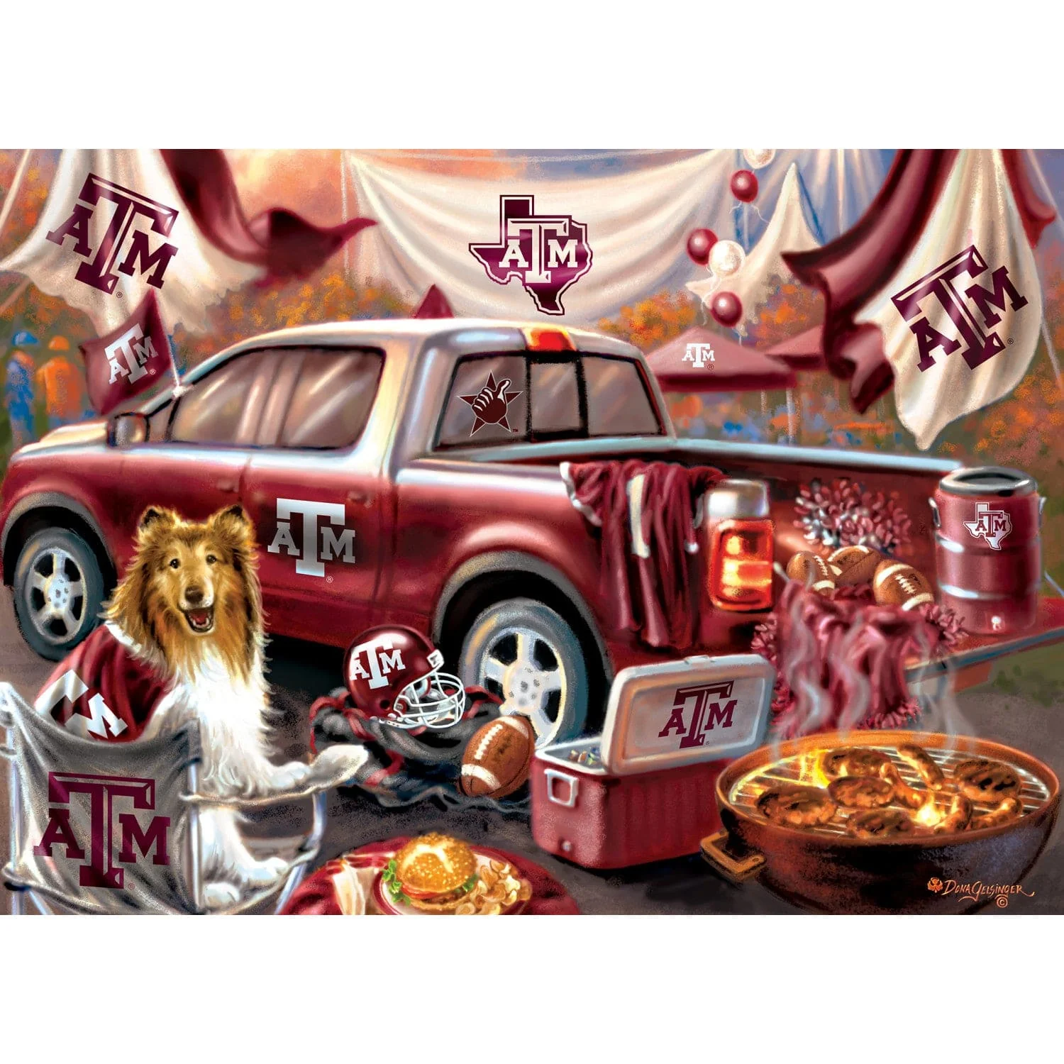 Texas A&M Aggies - Gameday 1000 Piece Jigsaw Puzzle - Image 2