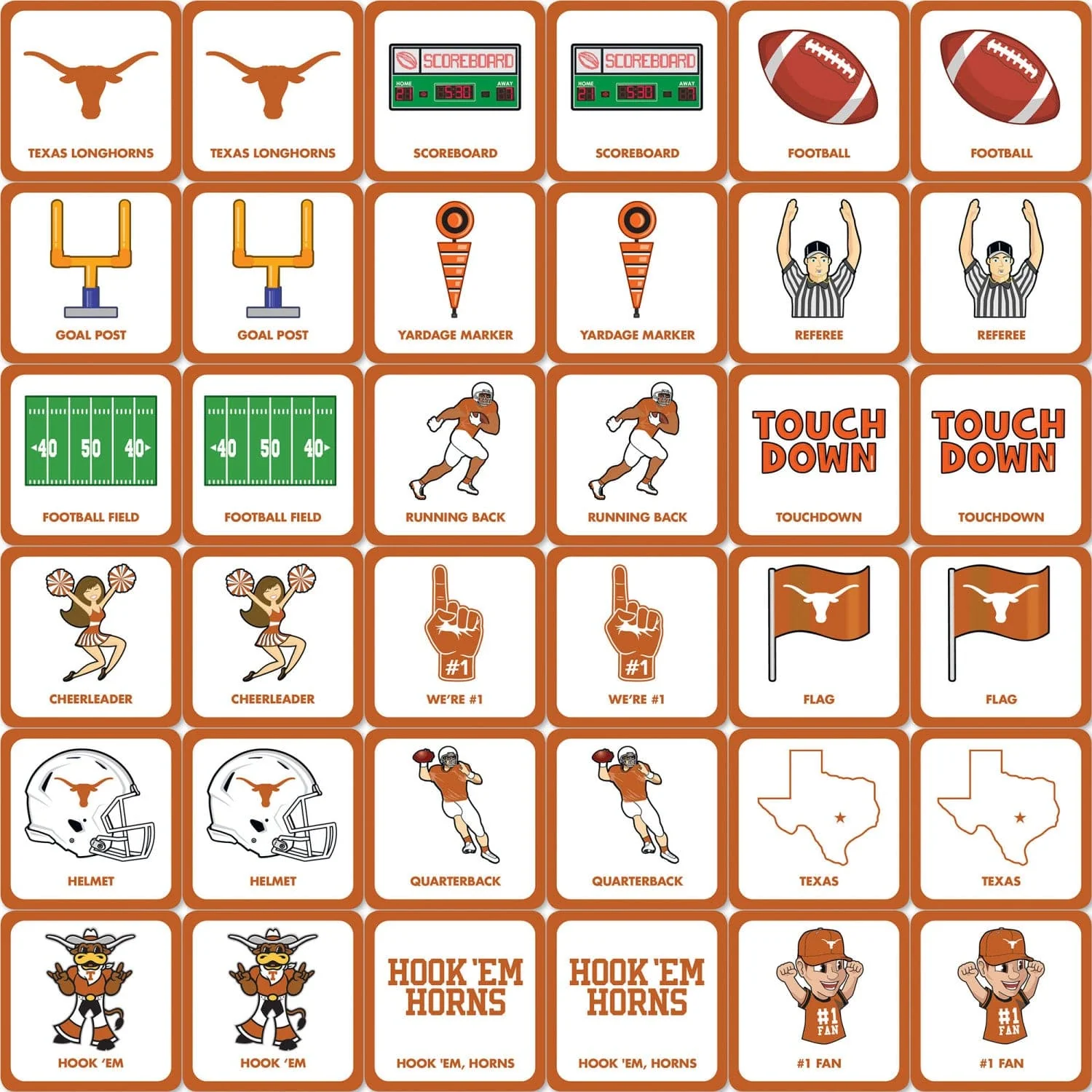 Texas Longhorns Matching Game - Image 2