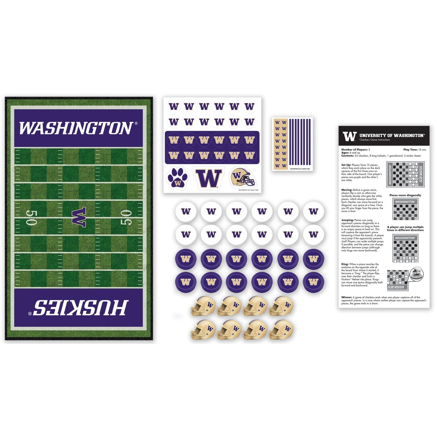 Washington Huskies Checkers Board Game - Image 2