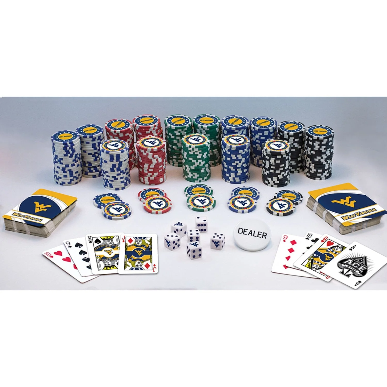 West Virginia Mountaineers 300 Piece Poker Set - Image 2