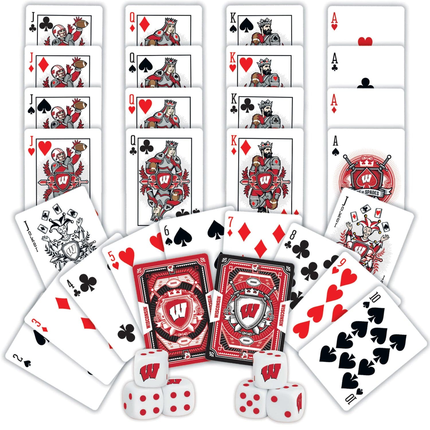 Wisconsin Badgers - 2-Pack Playing Cards & Dice Set - Image 2