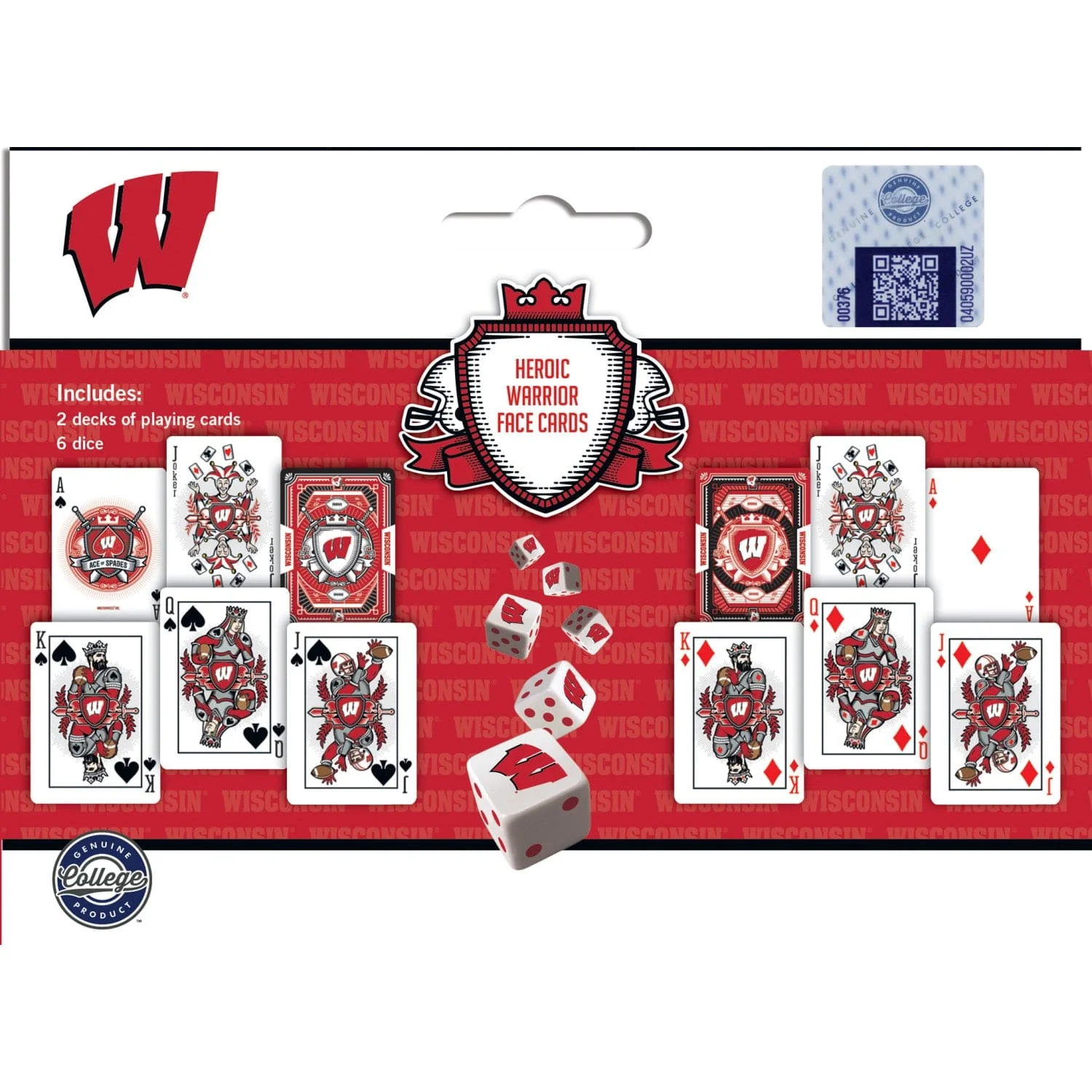 Wisconsin Badgers - 2-Pack Playing Cards & Dice Set - Image 3