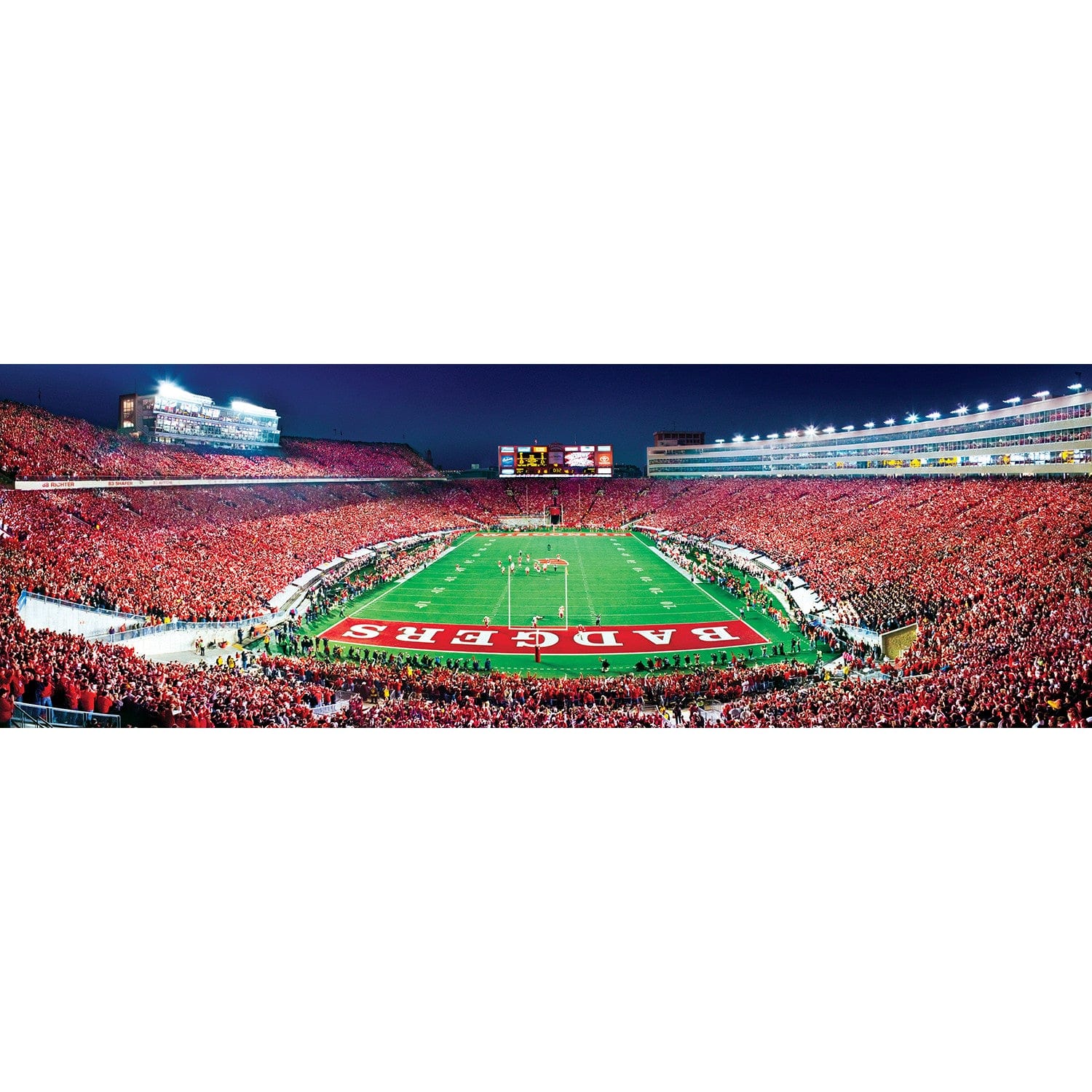 Wisconsin Badgers - 1000 Piece Panoramic Jigsaw Puzzle - End View - Image 2