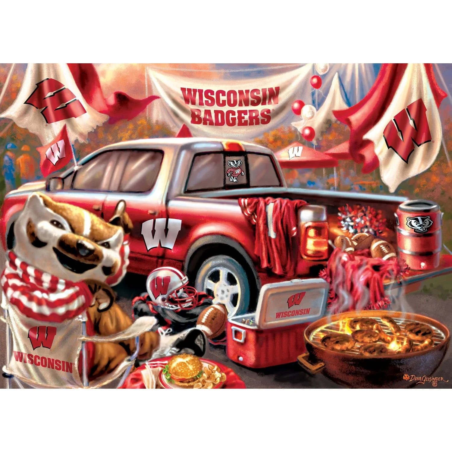 Wisconsin Badgers - Gameday 1000 Piece Jigsaw Puzzle - Image 2